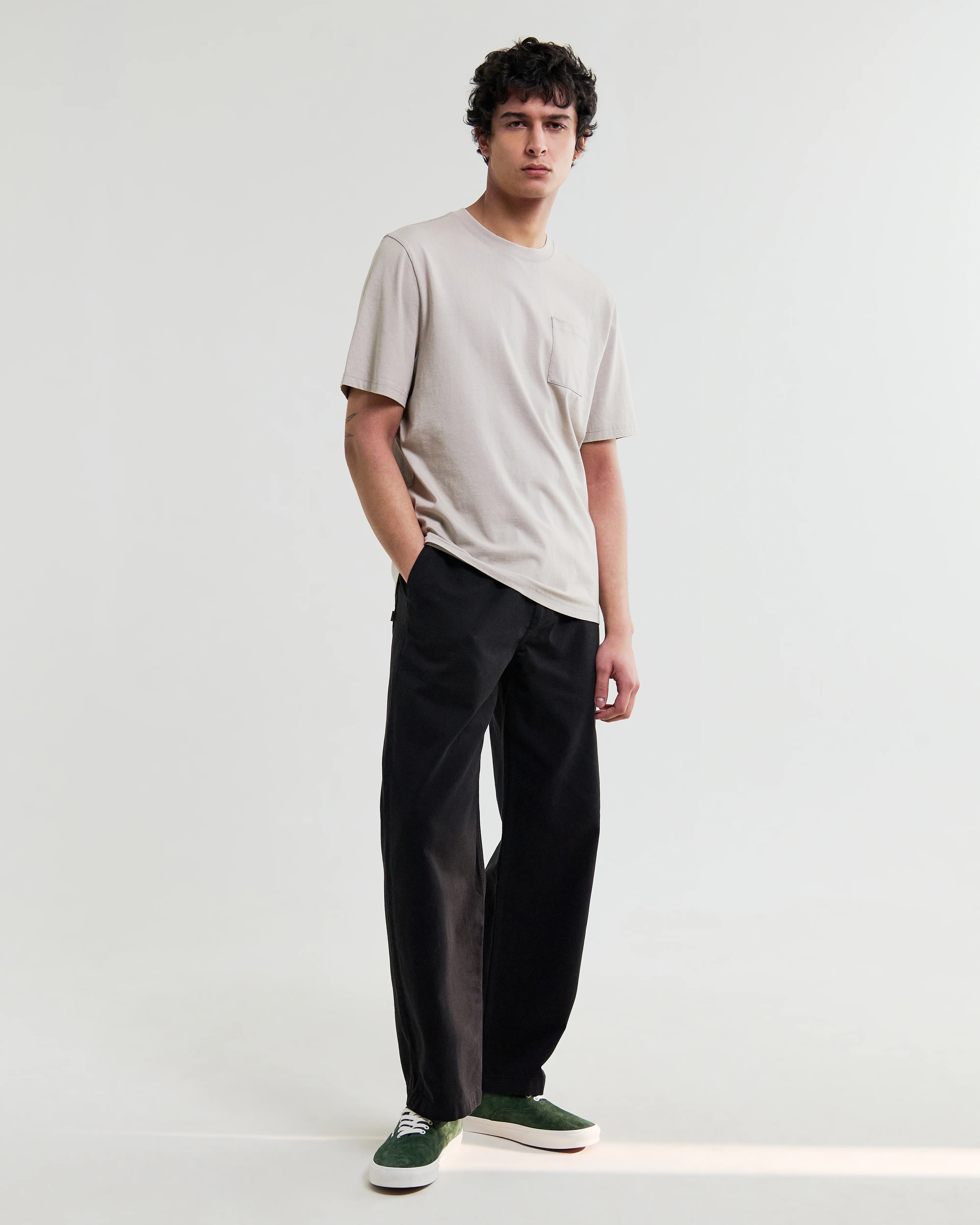 Dean - Washed Clay Compact Cotton Pocket T-Shirt - Image 4
