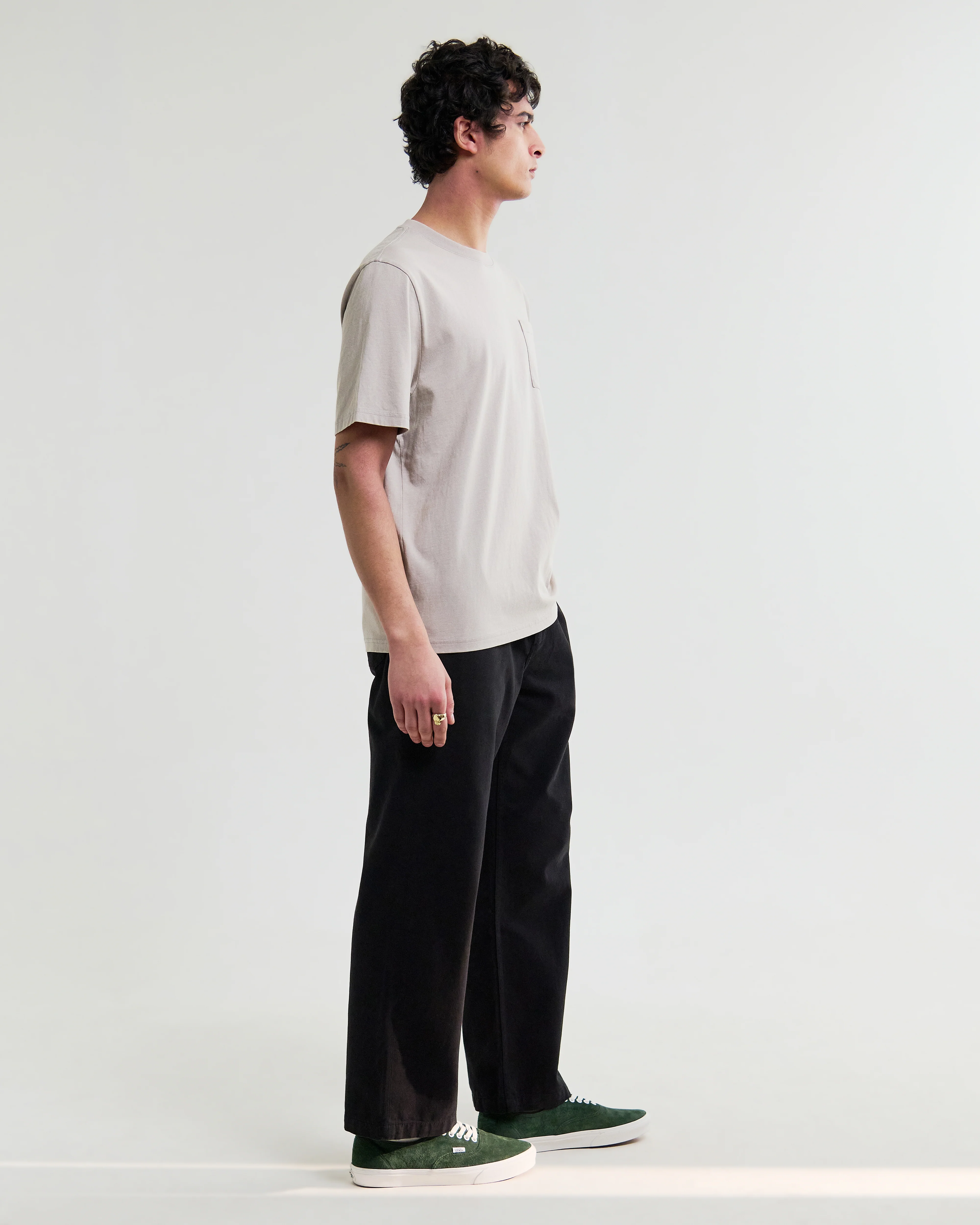 Dean - Washed Clay Compact Cotton Pocket T-Shirt - Image 5