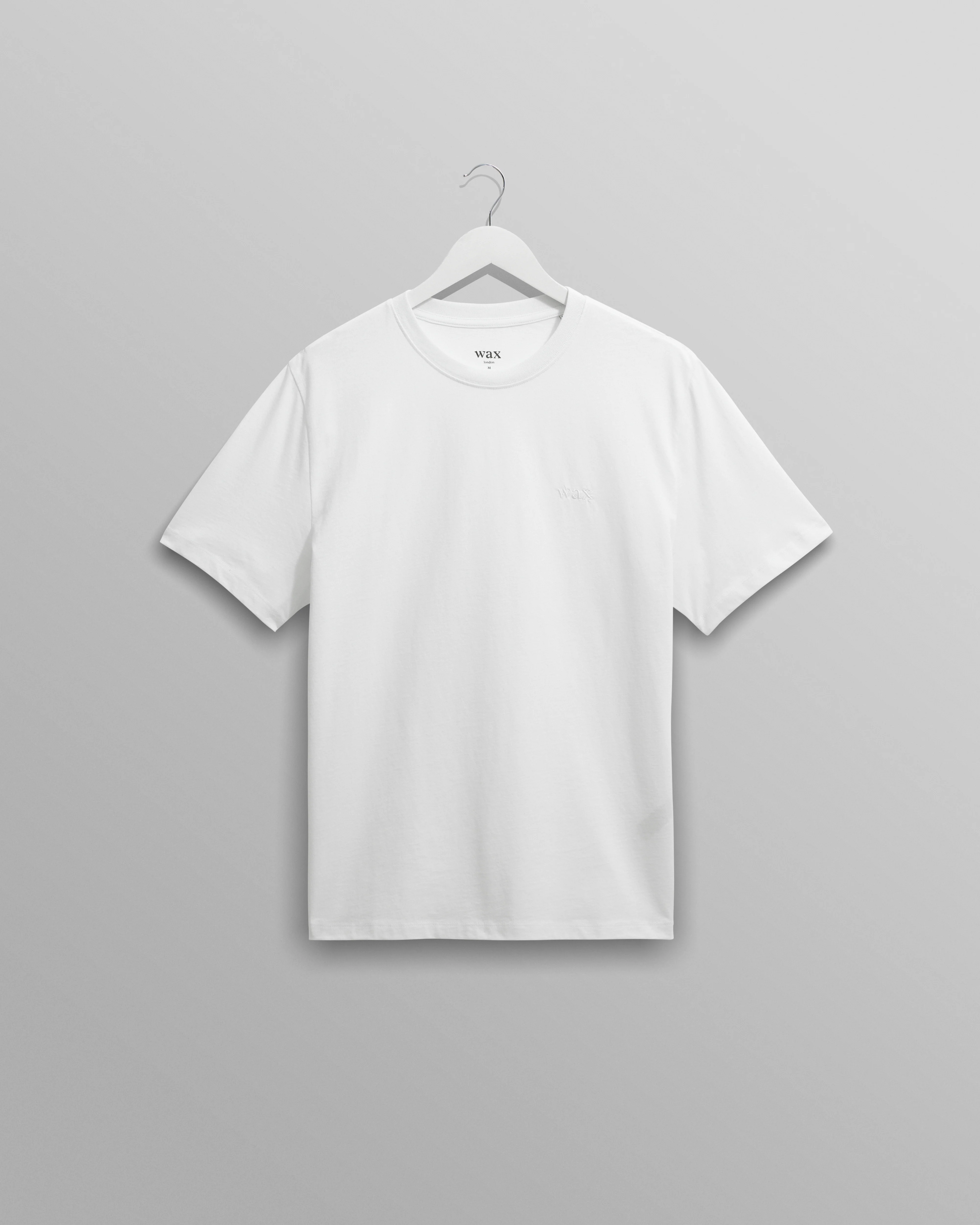 Dean - White Embroidered Logo Organic Cotton T-Shirt