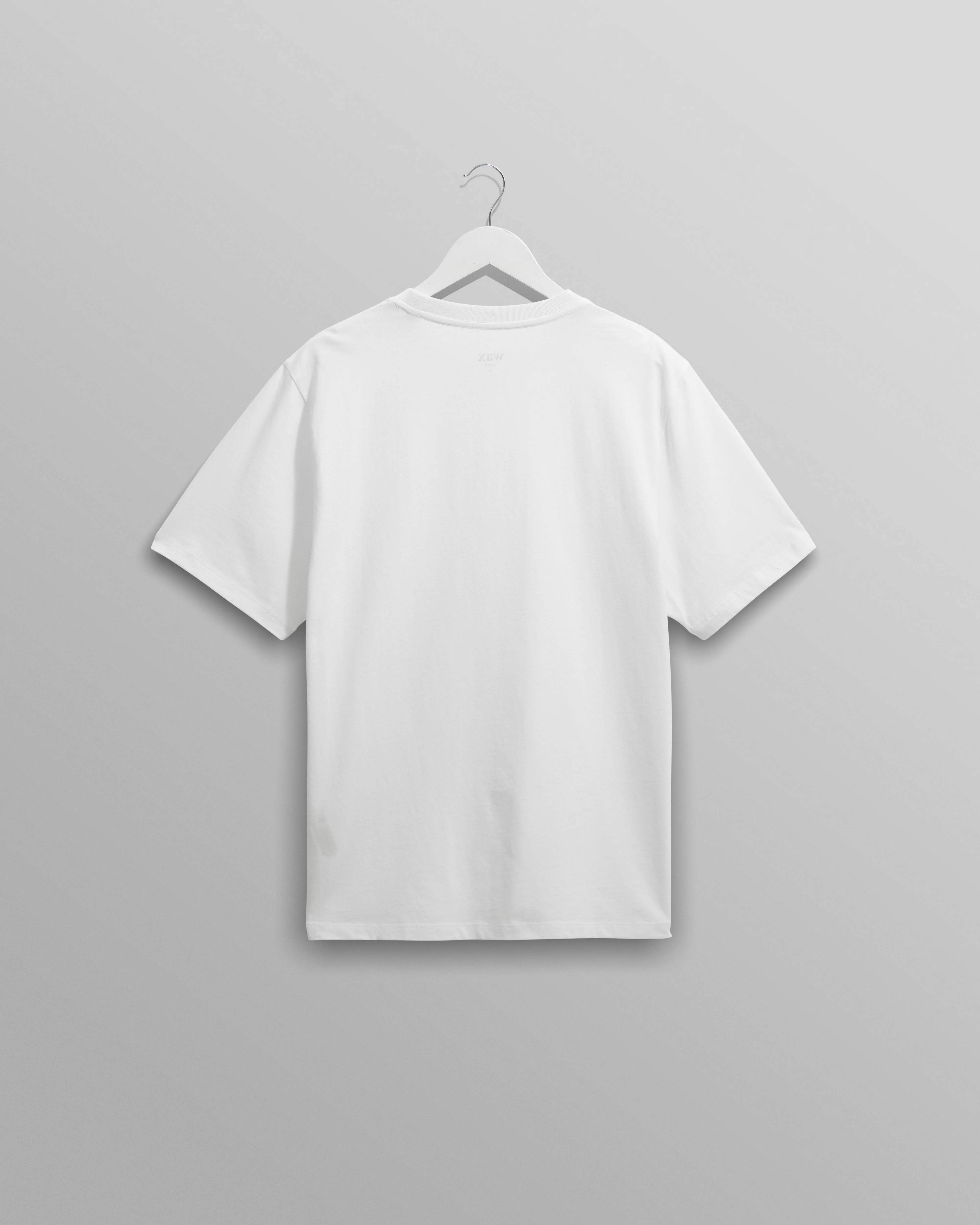 Dean - White Embroidered Logo Organic Cotton T-Shirt - Image 9