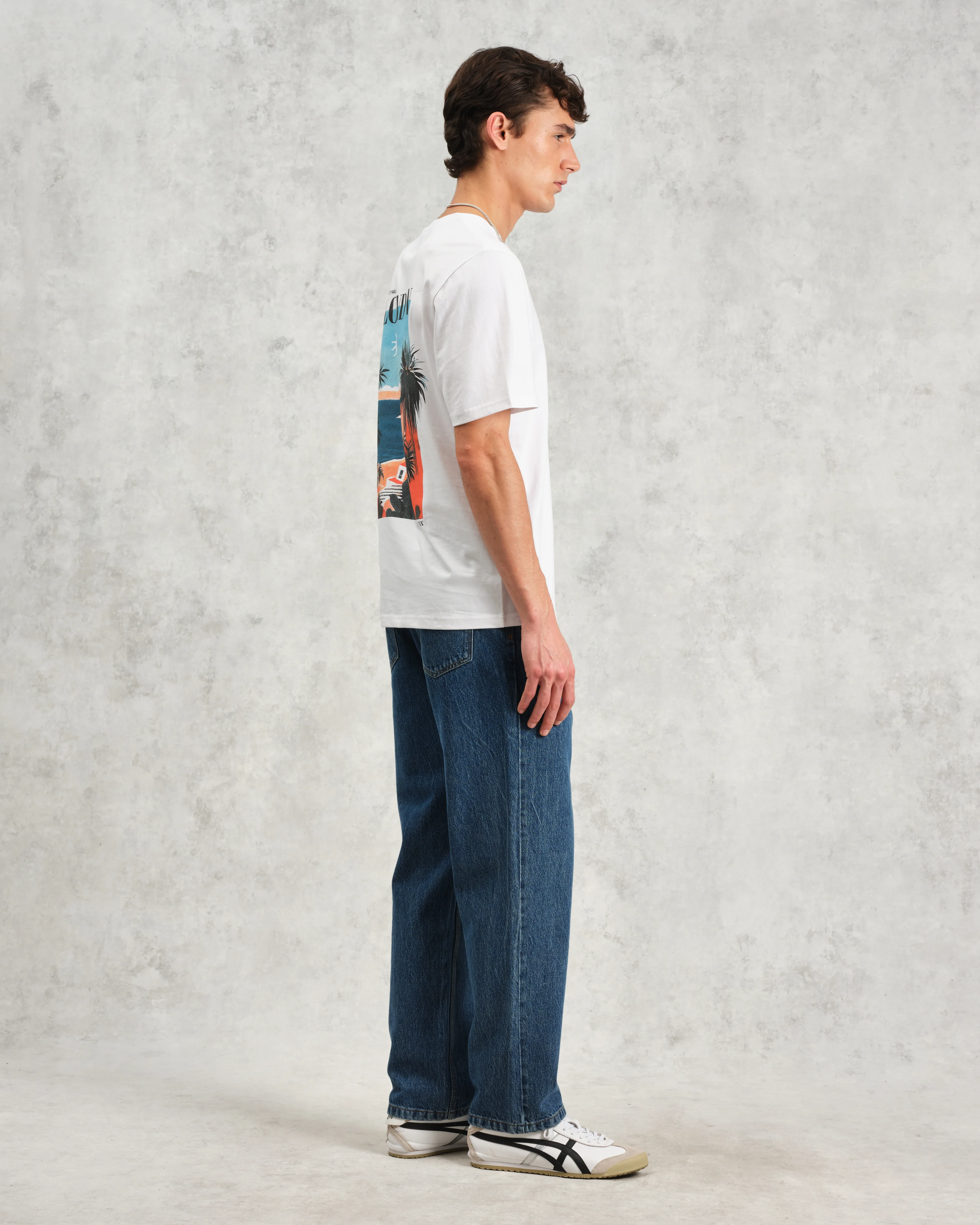 Dean - White London Postcard Graphic Organic Cotton T-Shirt - Image 6