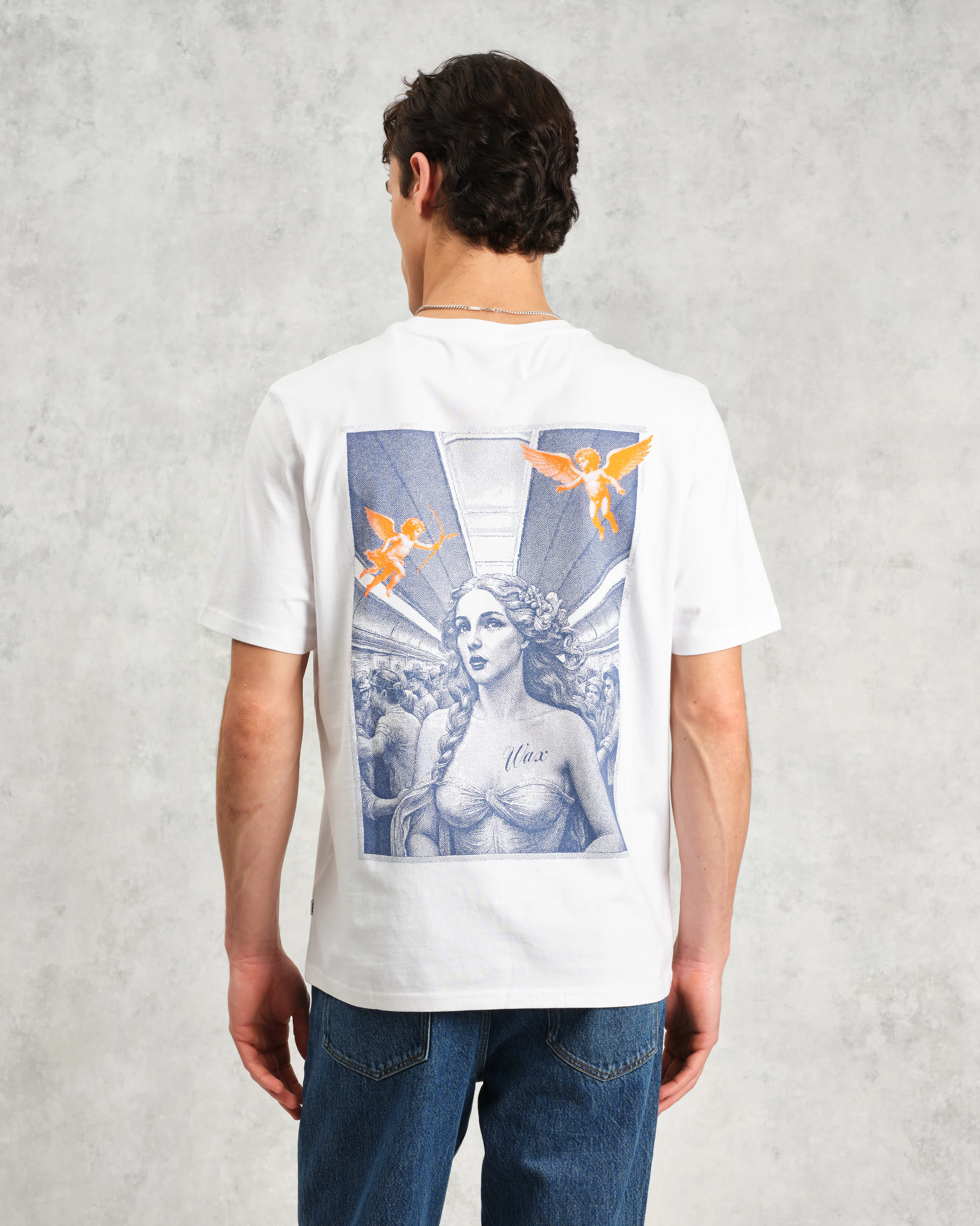 Dean - White London Venus Graphic Organic Cotton T-Shirt - Image 2