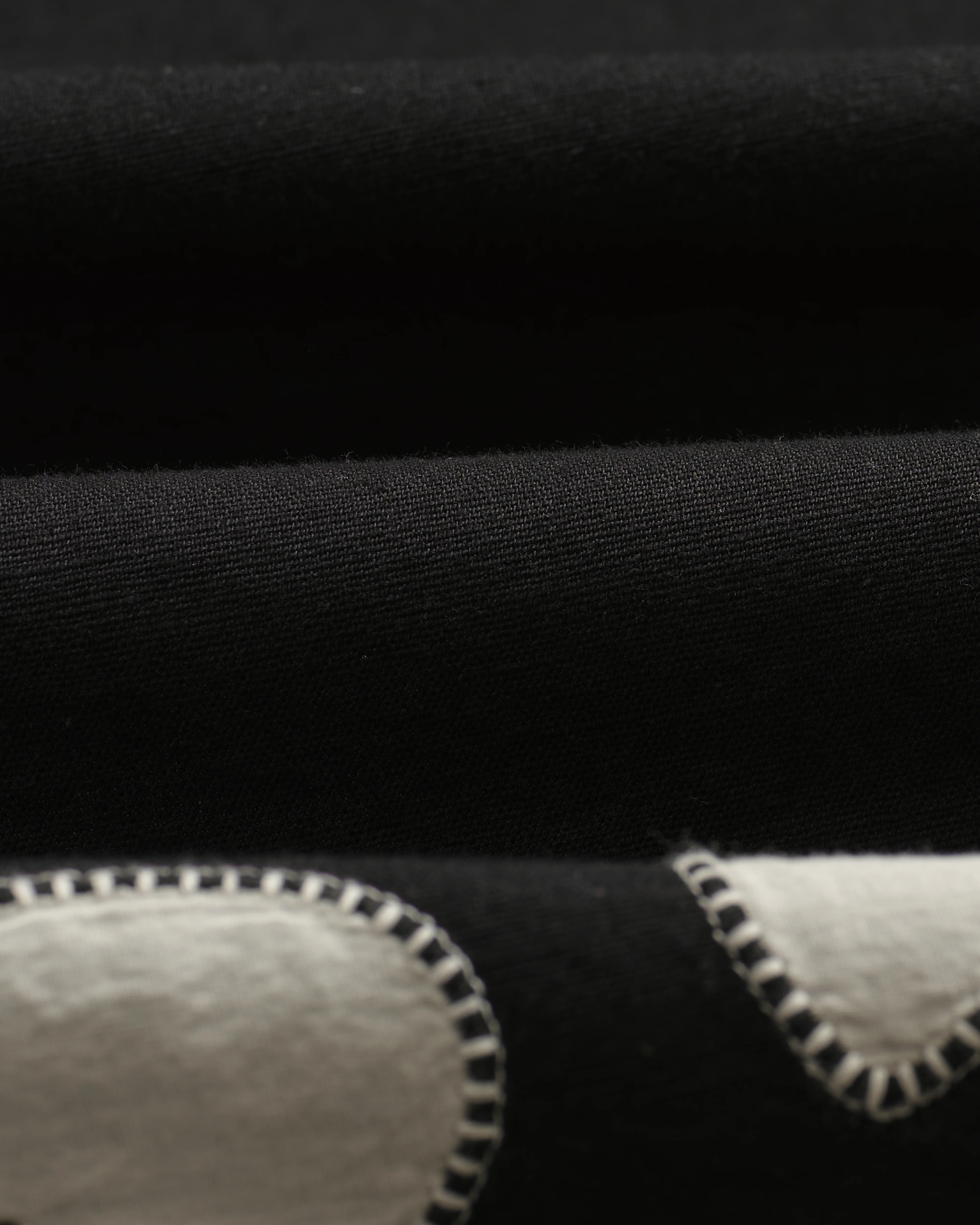 Didcot - Black And Beige Abstract Applique Short-Sleeve Shirt - Image 9