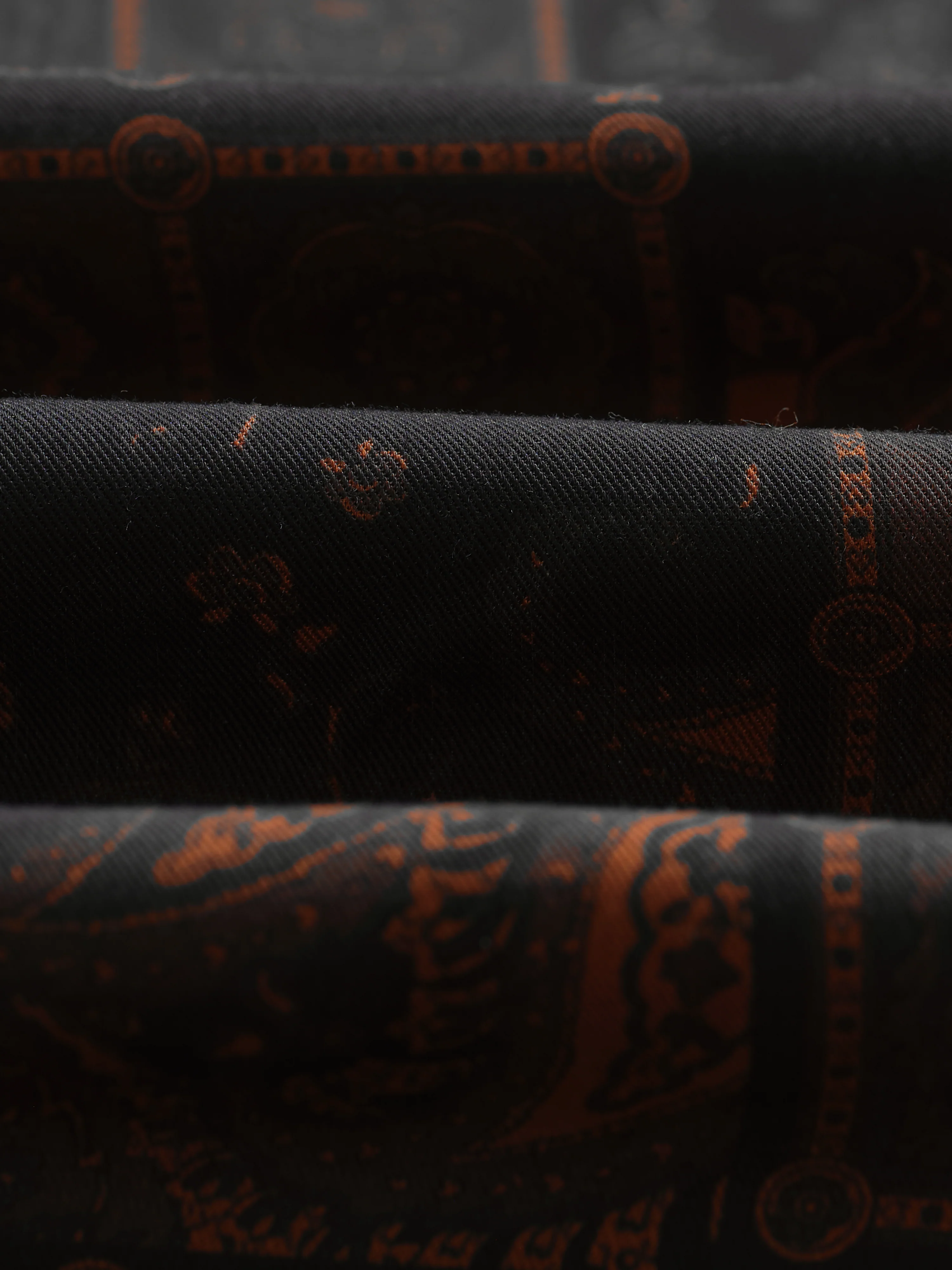 Didcot - Black And Brown Paisley Short-Sleeve Shirt - Image 9