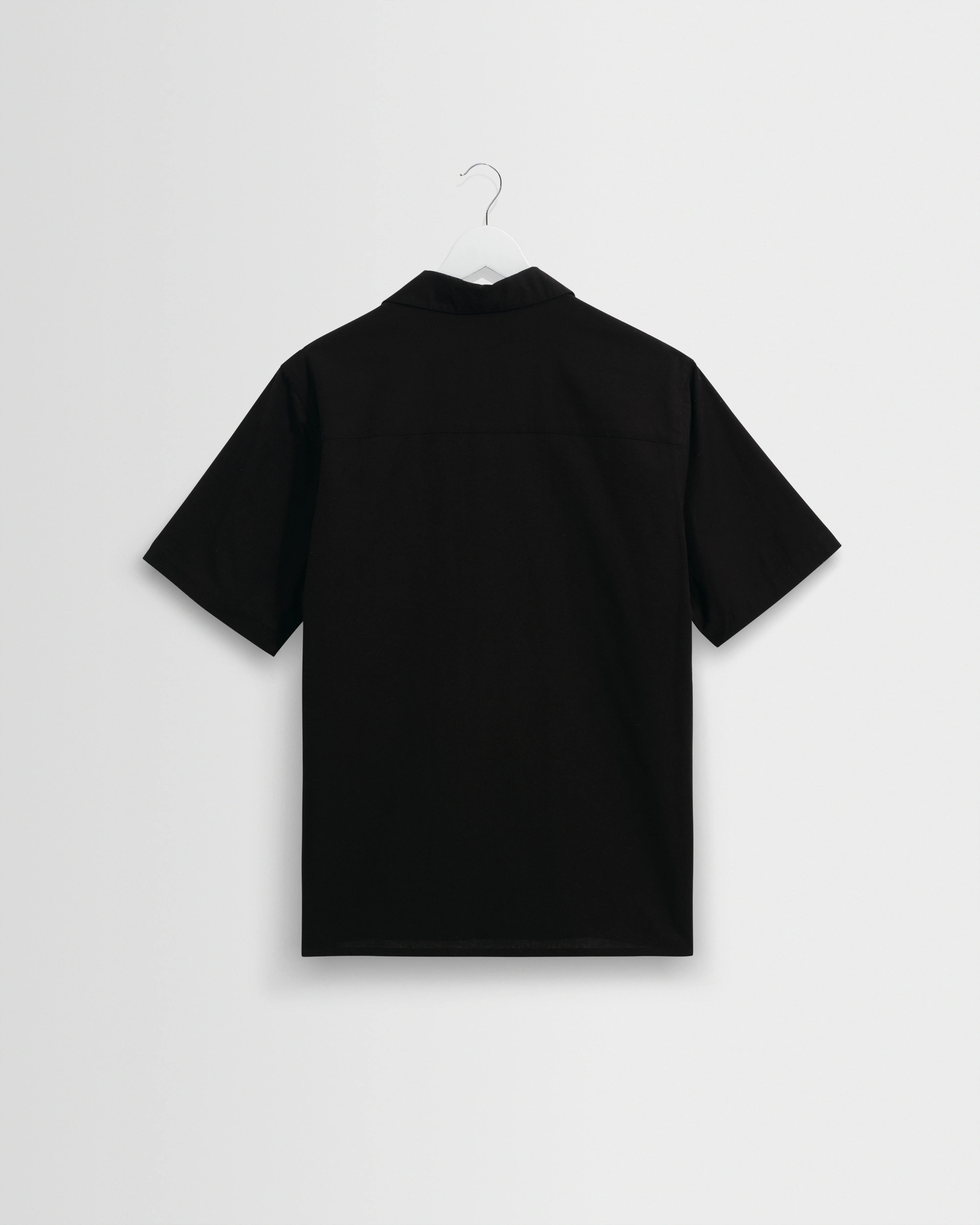 Didcot - Black And Ecru Abstract Applique Short-Sleeve Shirt - Image 10