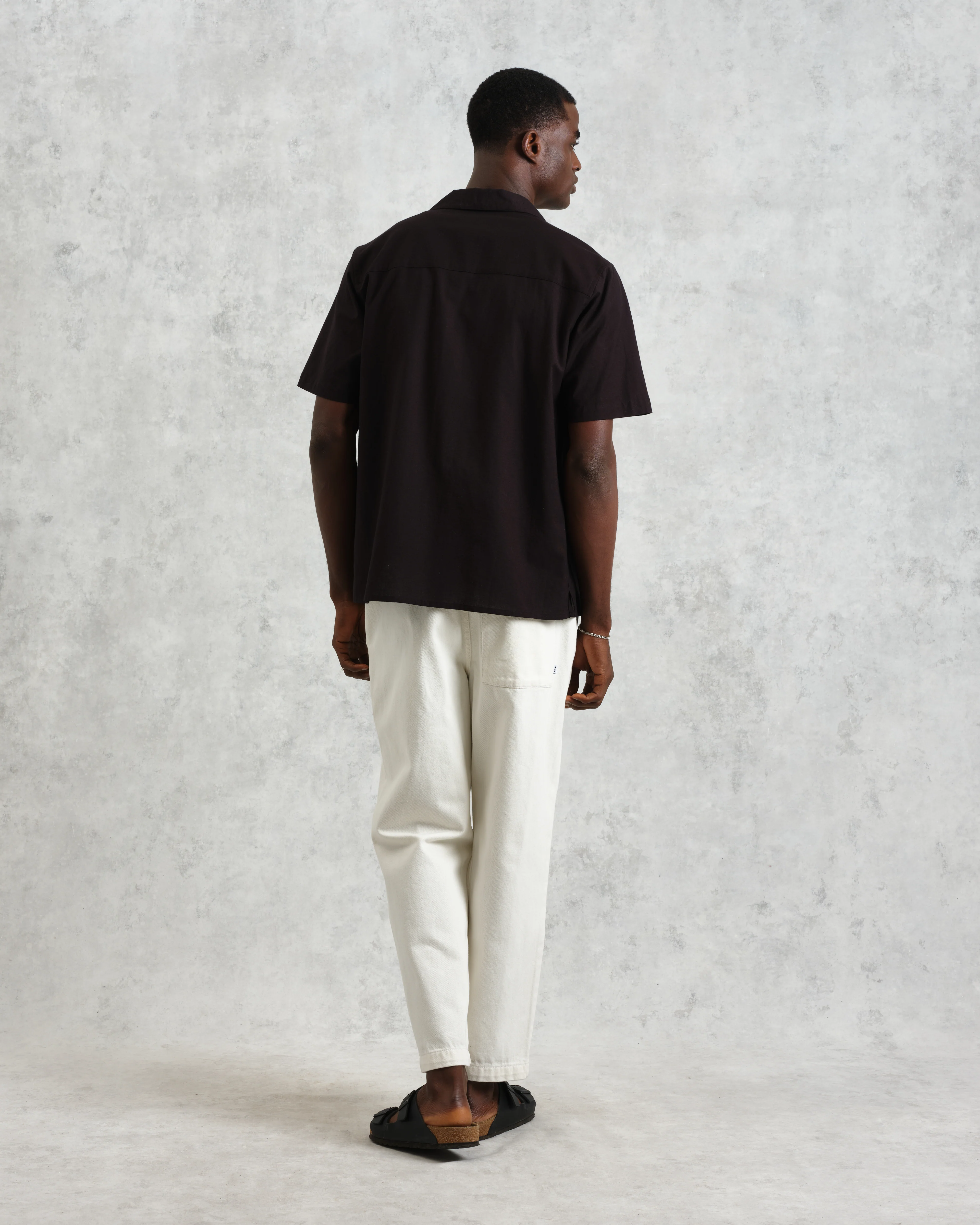 Didcot - Black And Ecru Abstract Applique Short-Sleeve Shirt - Image 7