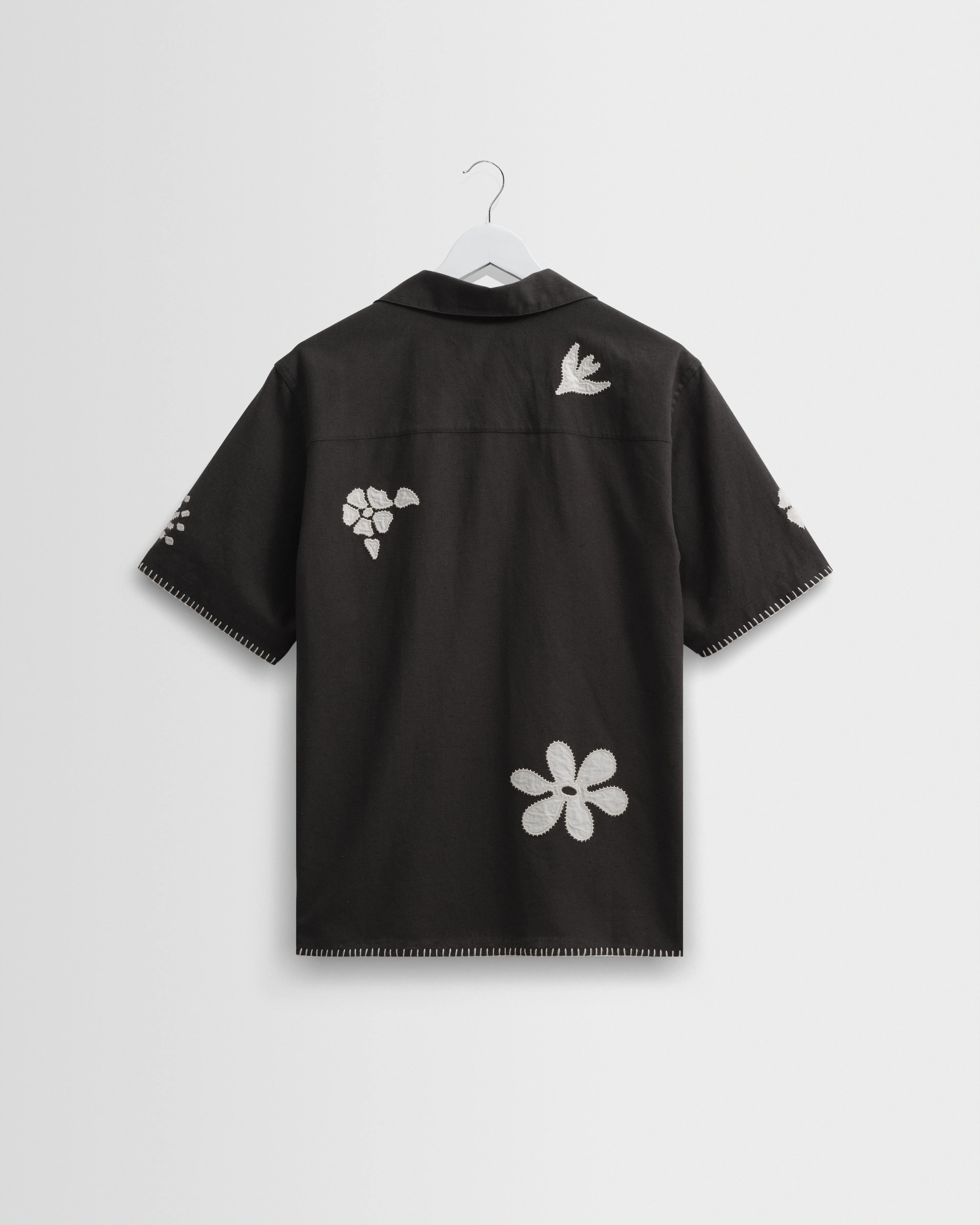 Didcot - Black Doodle Applique Short-Sleeve Shirt - Image 7