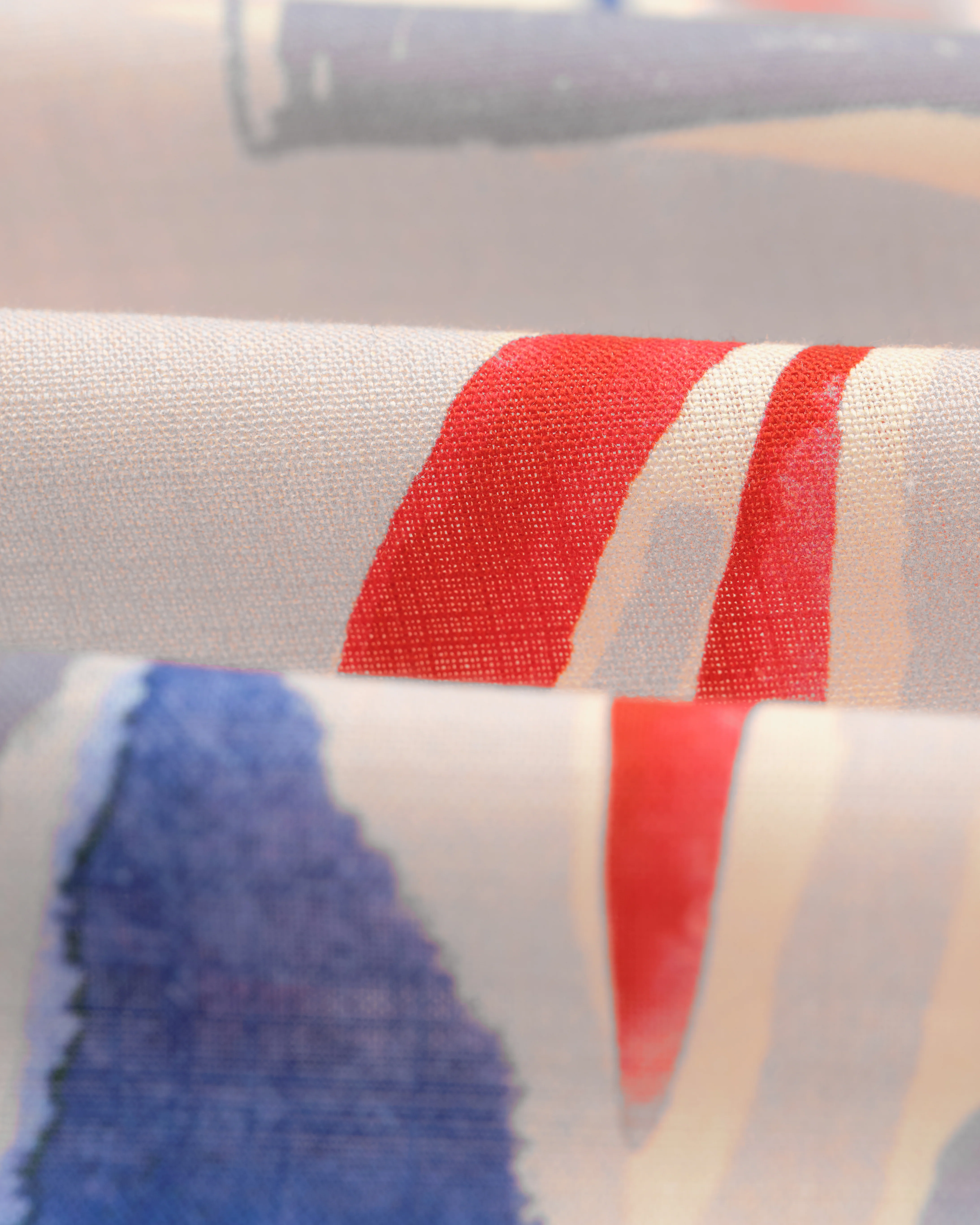 Didcot - Blue And Pink Abstract Short-Sleeve Shirt - Image 10