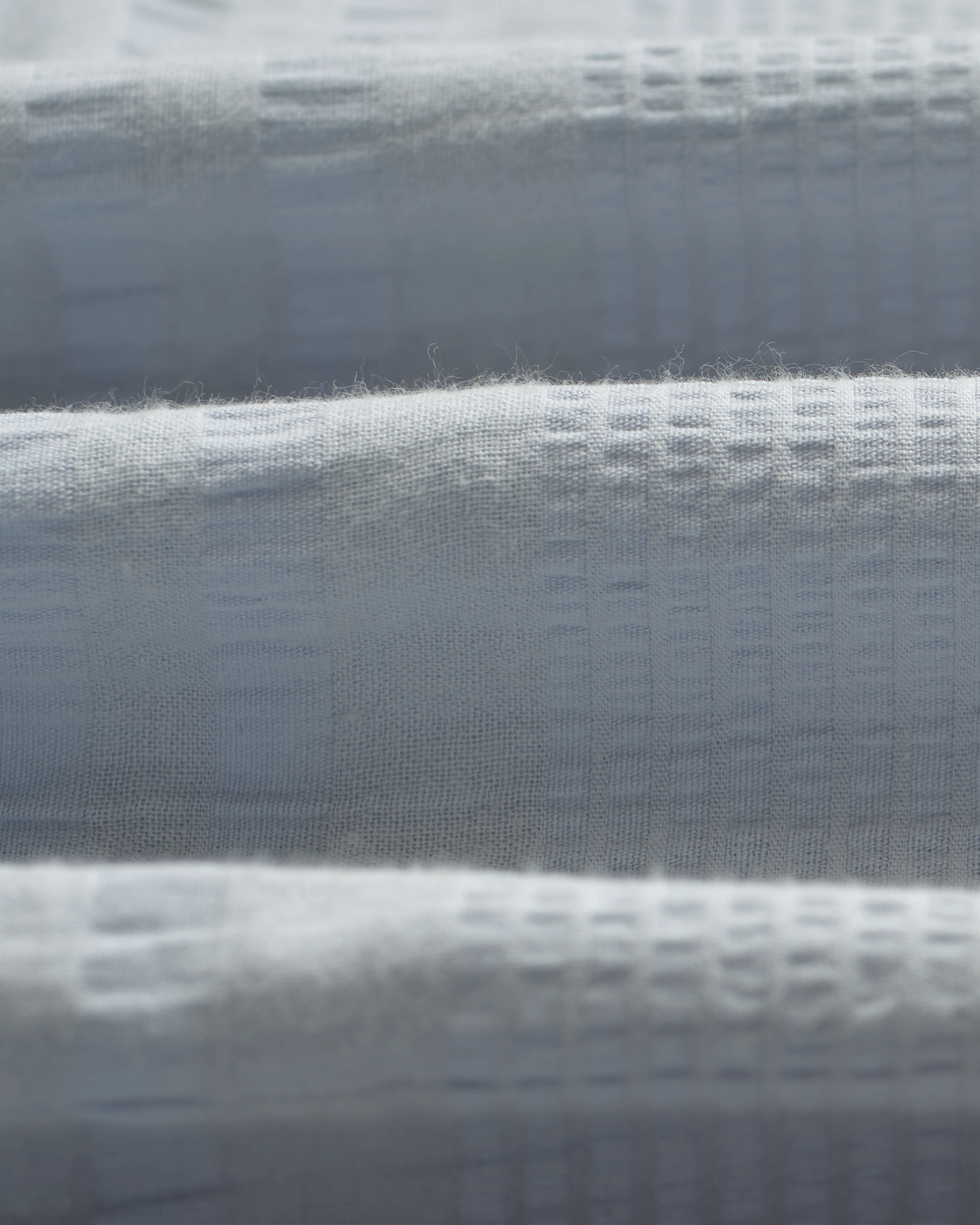 Didcot - Blue Double-Weave Seersucker Short-Sleeve Shirt - Image 9
