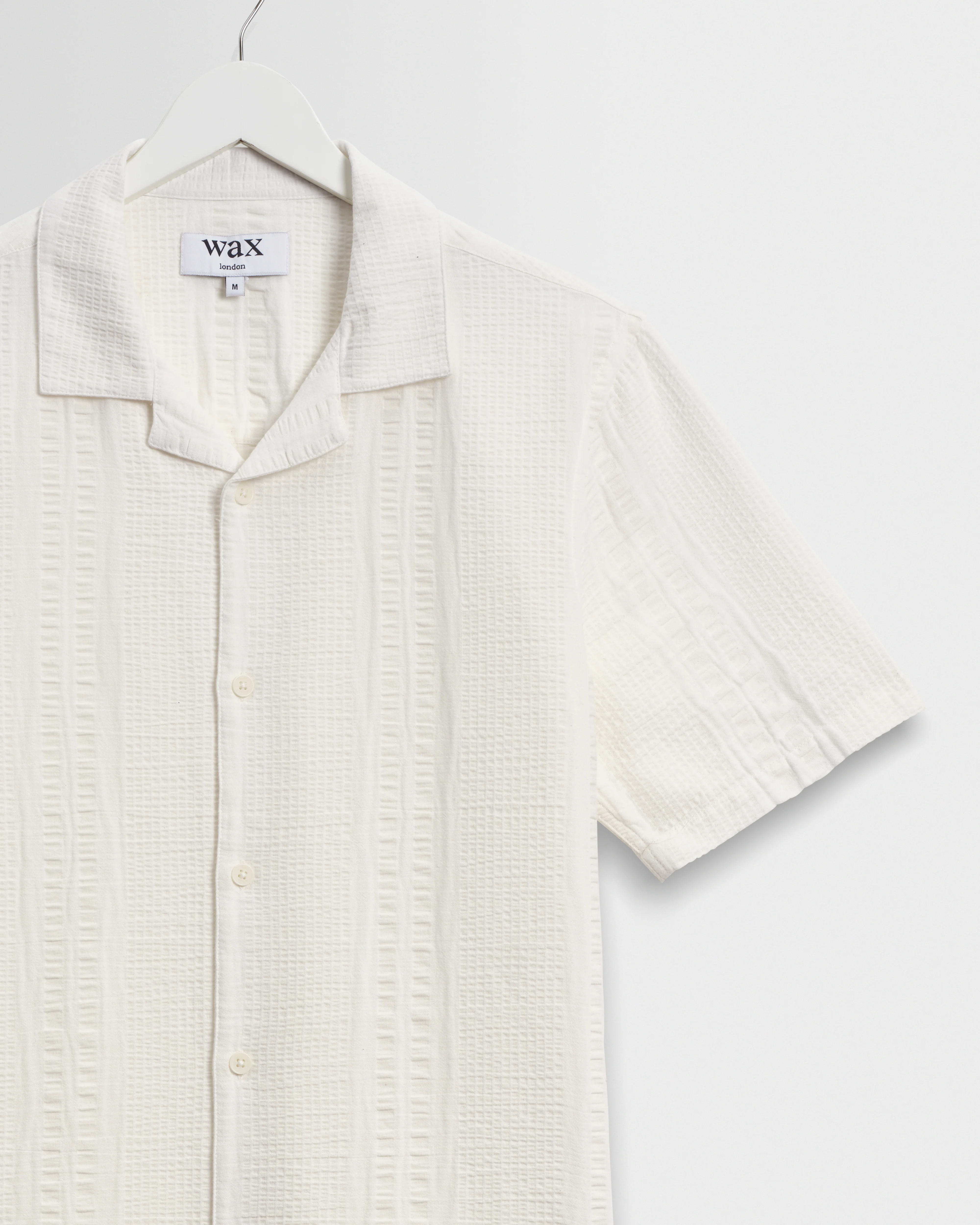 Didcot - Ecru Double-Weave Seersucker Short-Sleeve Shirt - Image 7
