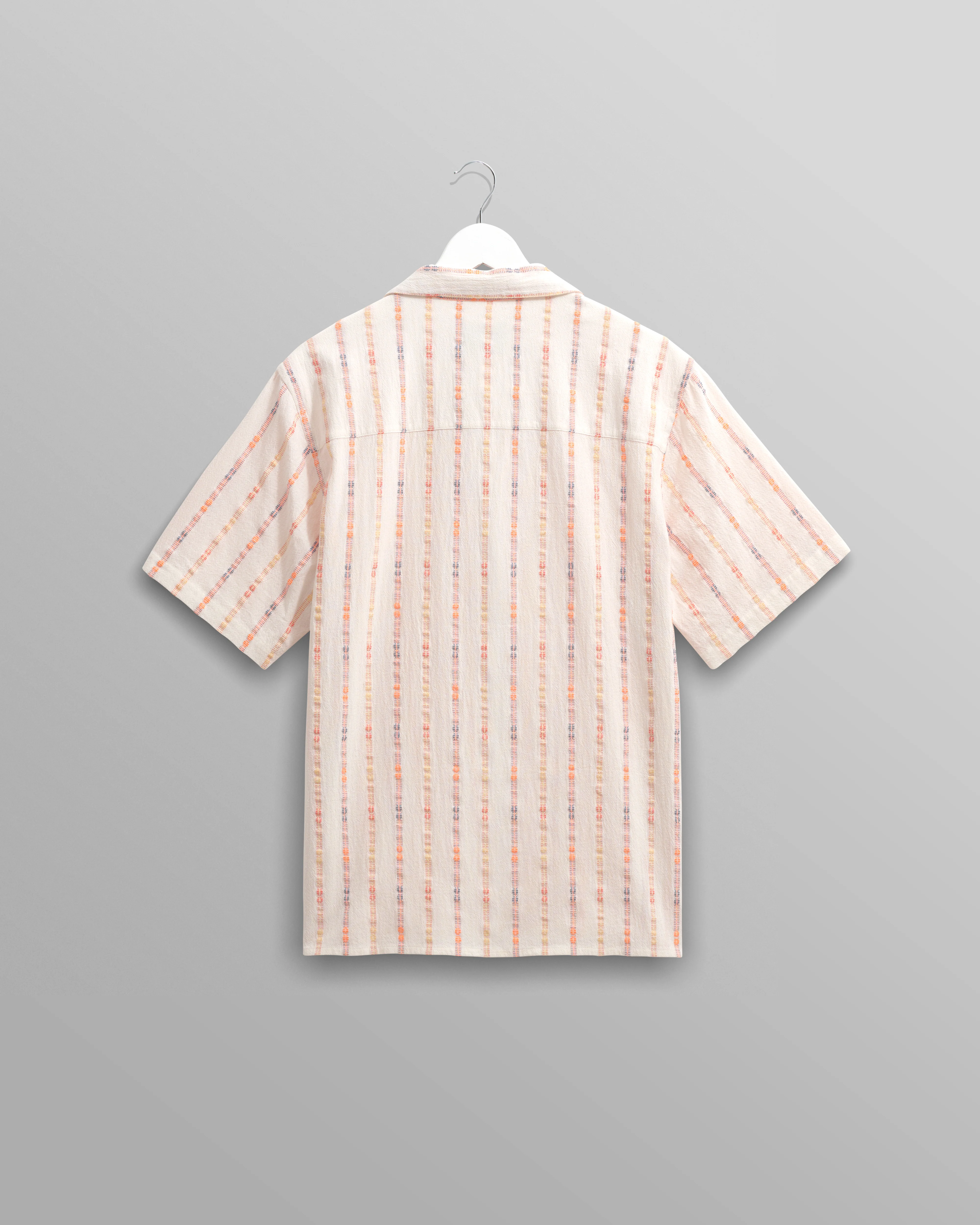 Didcot - Ecru Stripe Short-Sleeve Shirt - Image 9