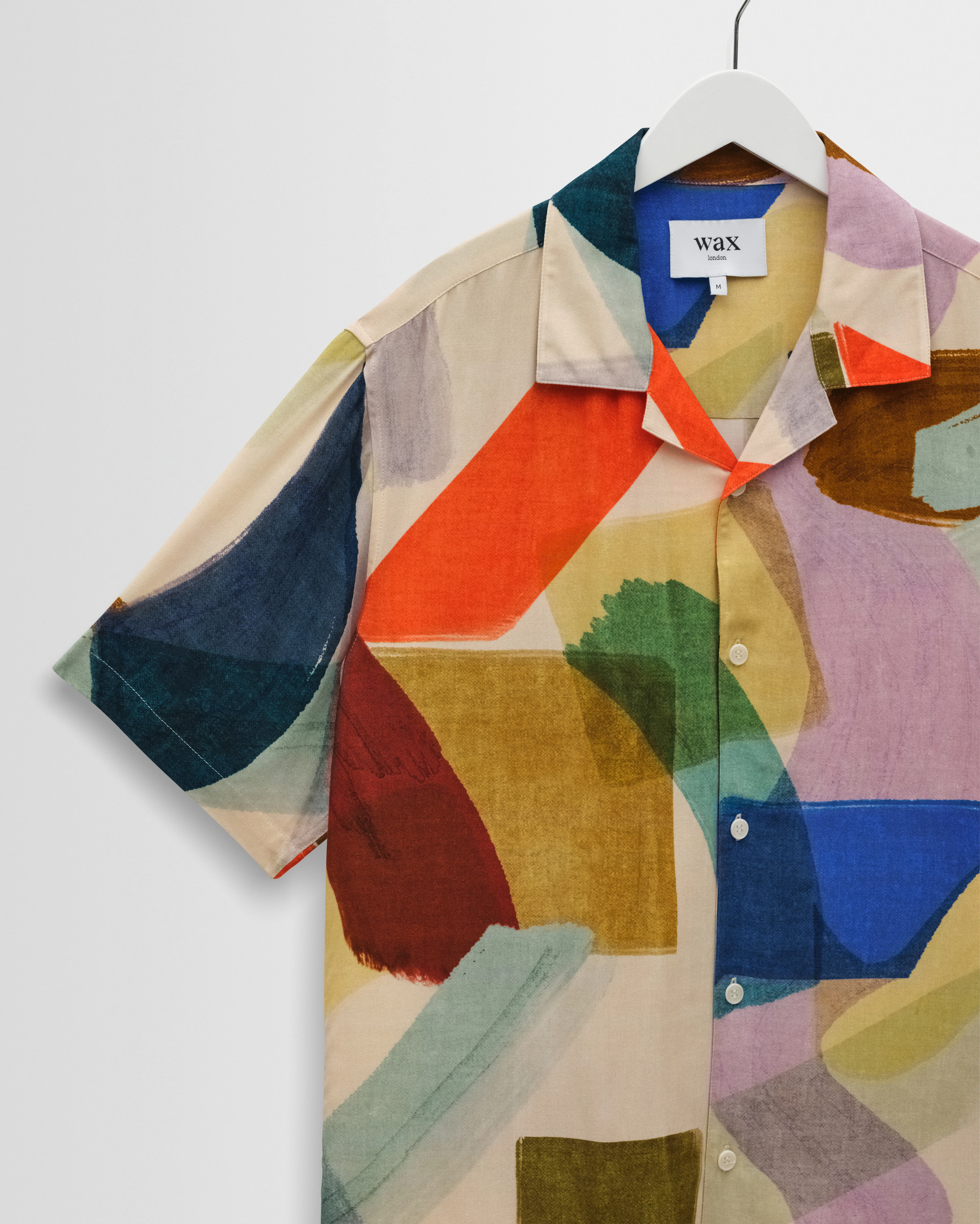 Didcot - Multicolour Painted Shapes Short-Sleeve Shirt - Image 6