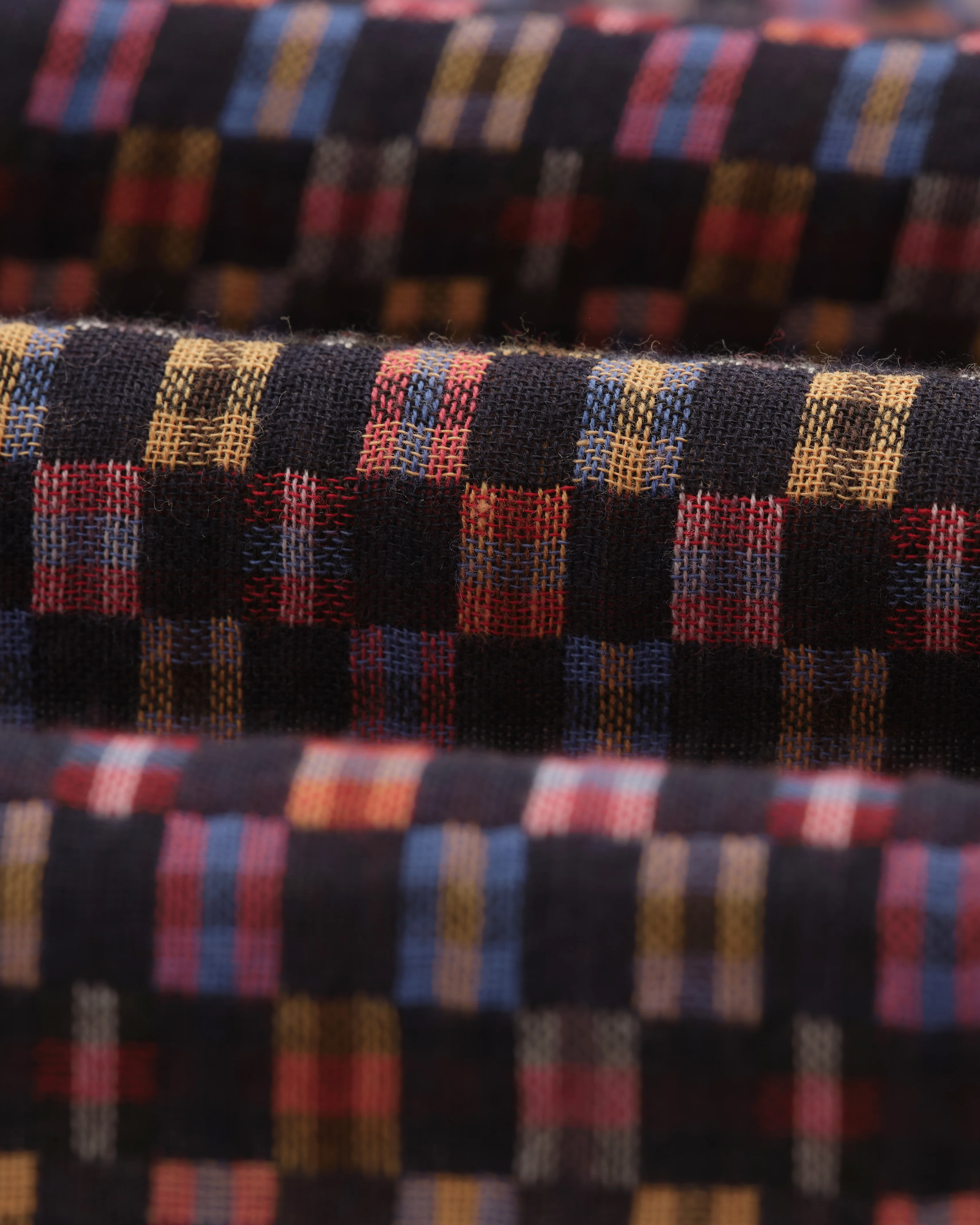 Didcot - Navy And Multicolour Geometric Short-Sleeve Shirt - Image 9