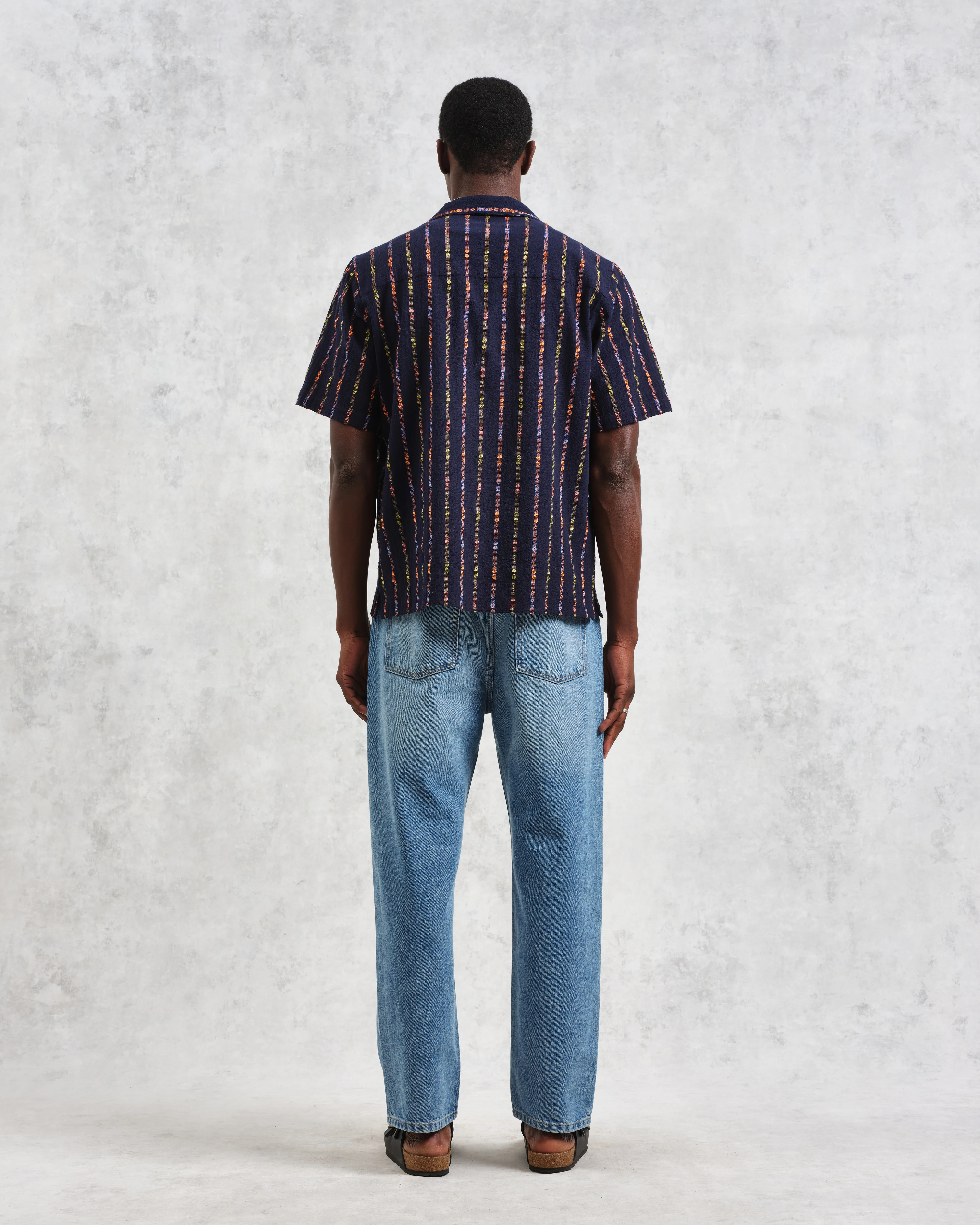 Didcot - Navy Stripe Short-Sleeve Shirt - Image 6
