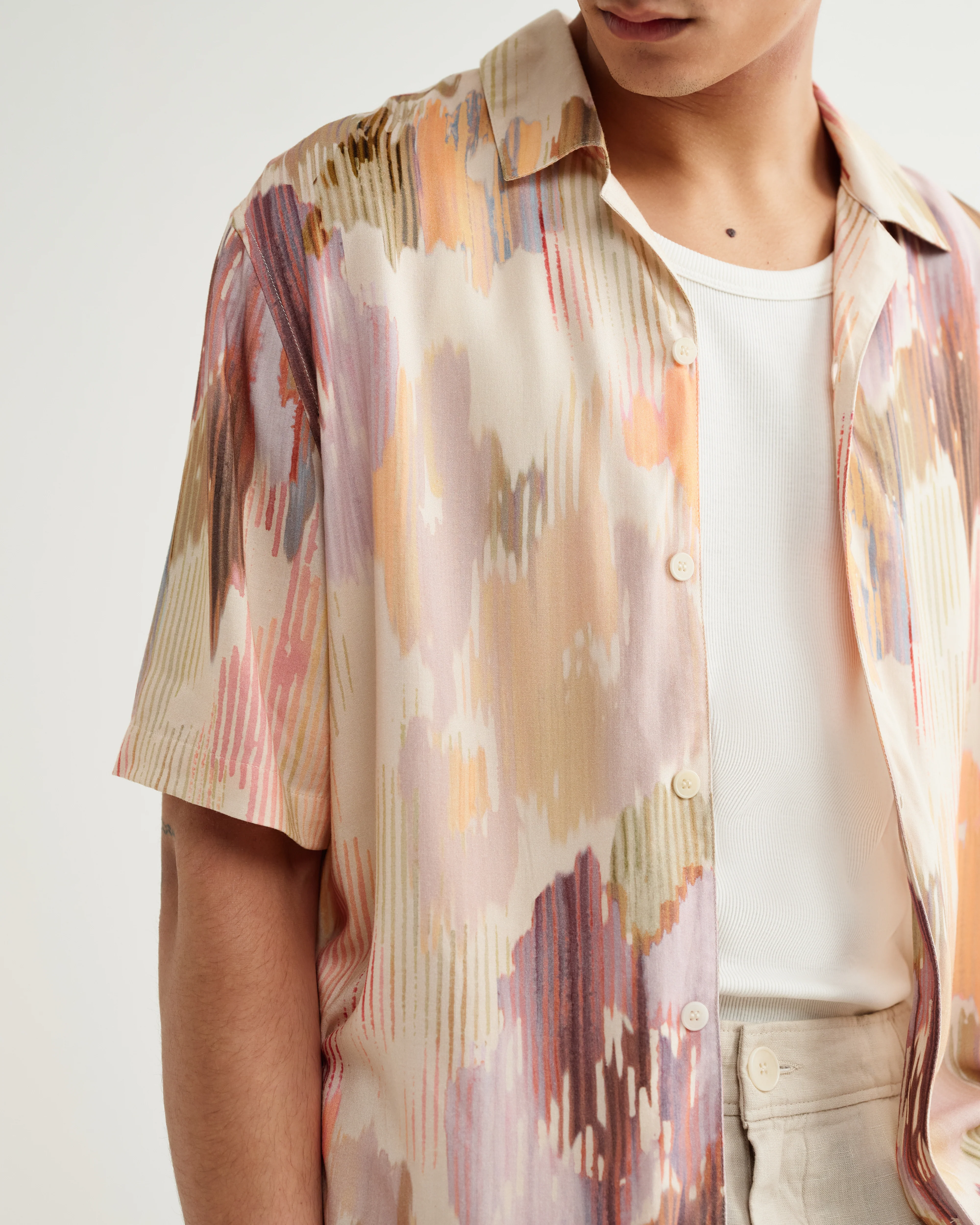 Didcot - Pastel And Multicolour Floral Short-Sleeve Shirt - Image 4