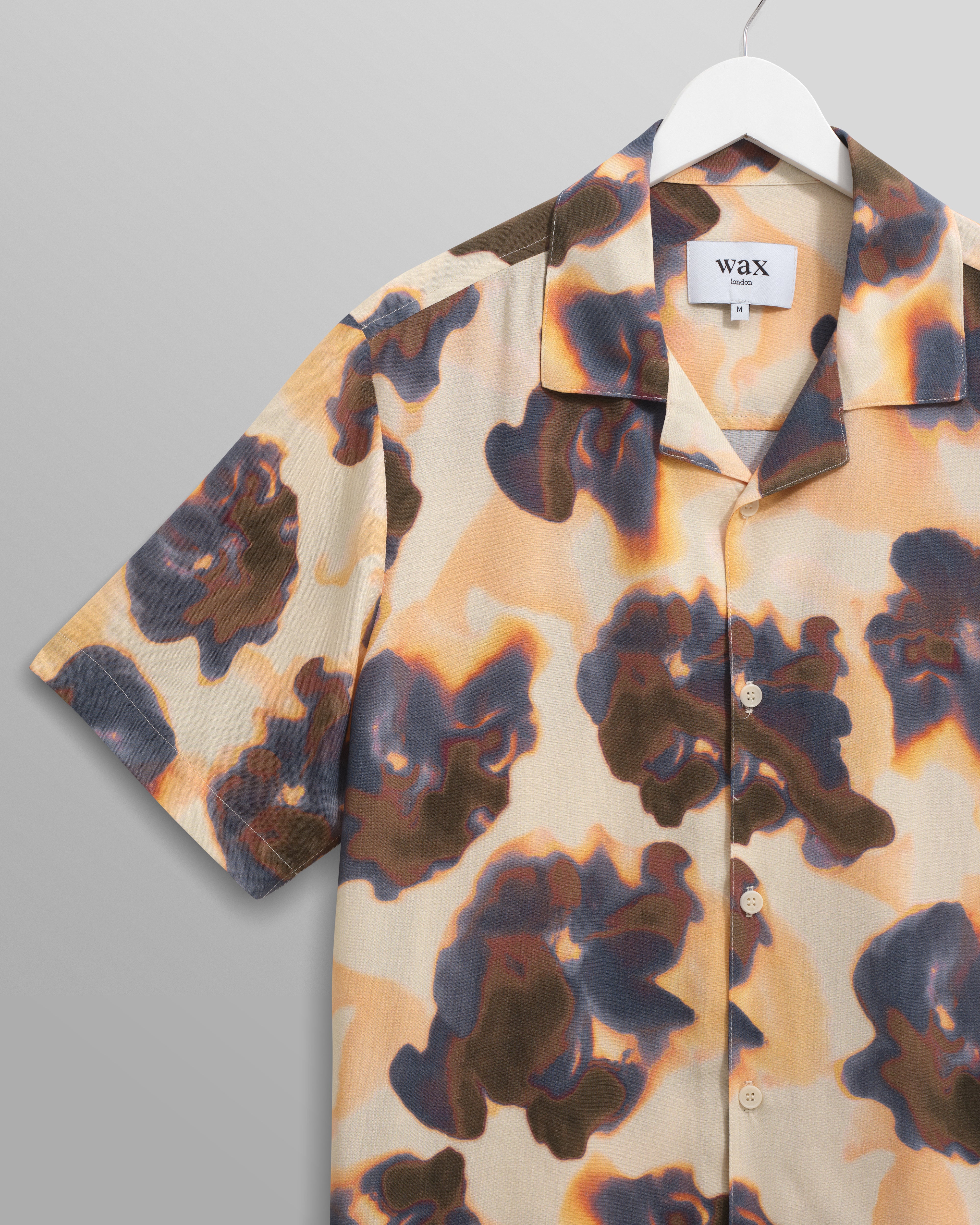 Didcot - Peach Floral Blur Short-Sleeve Shirt - Image 7