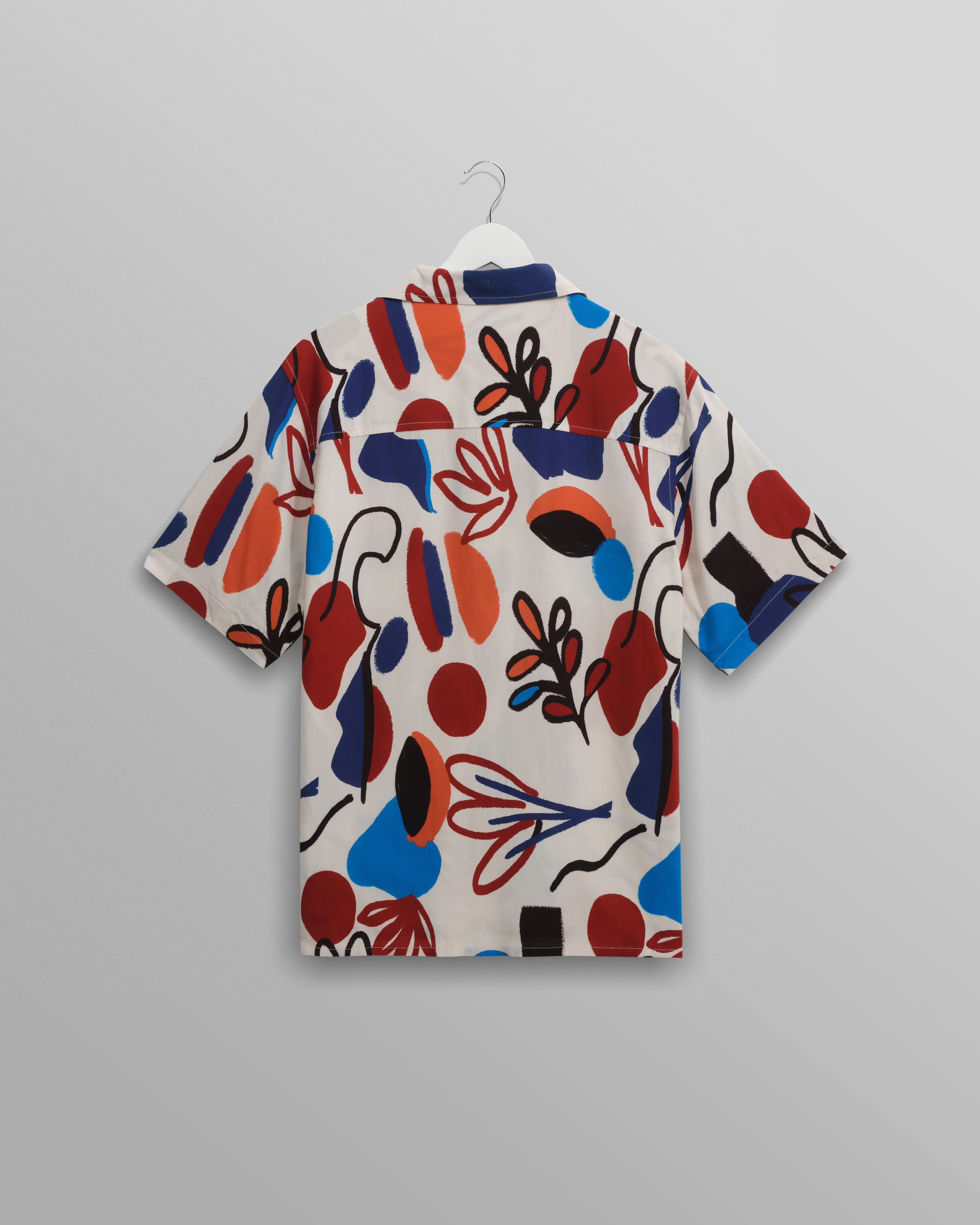 Didcot - Red And Blue Scribble Print Short-Sleeve Shirt - Image 9