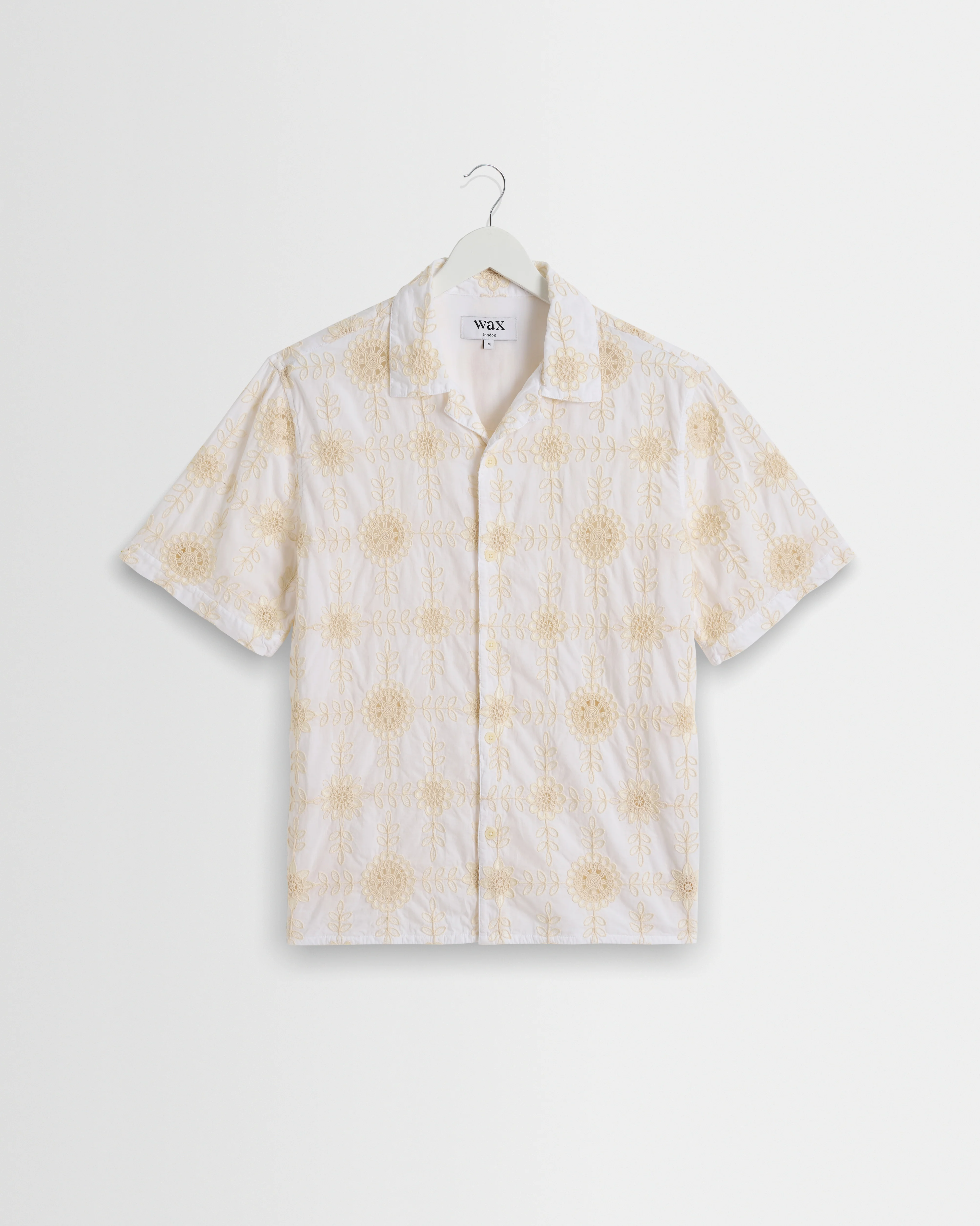 Didcot - White Corded Lace Short-Sleeve Shirt
