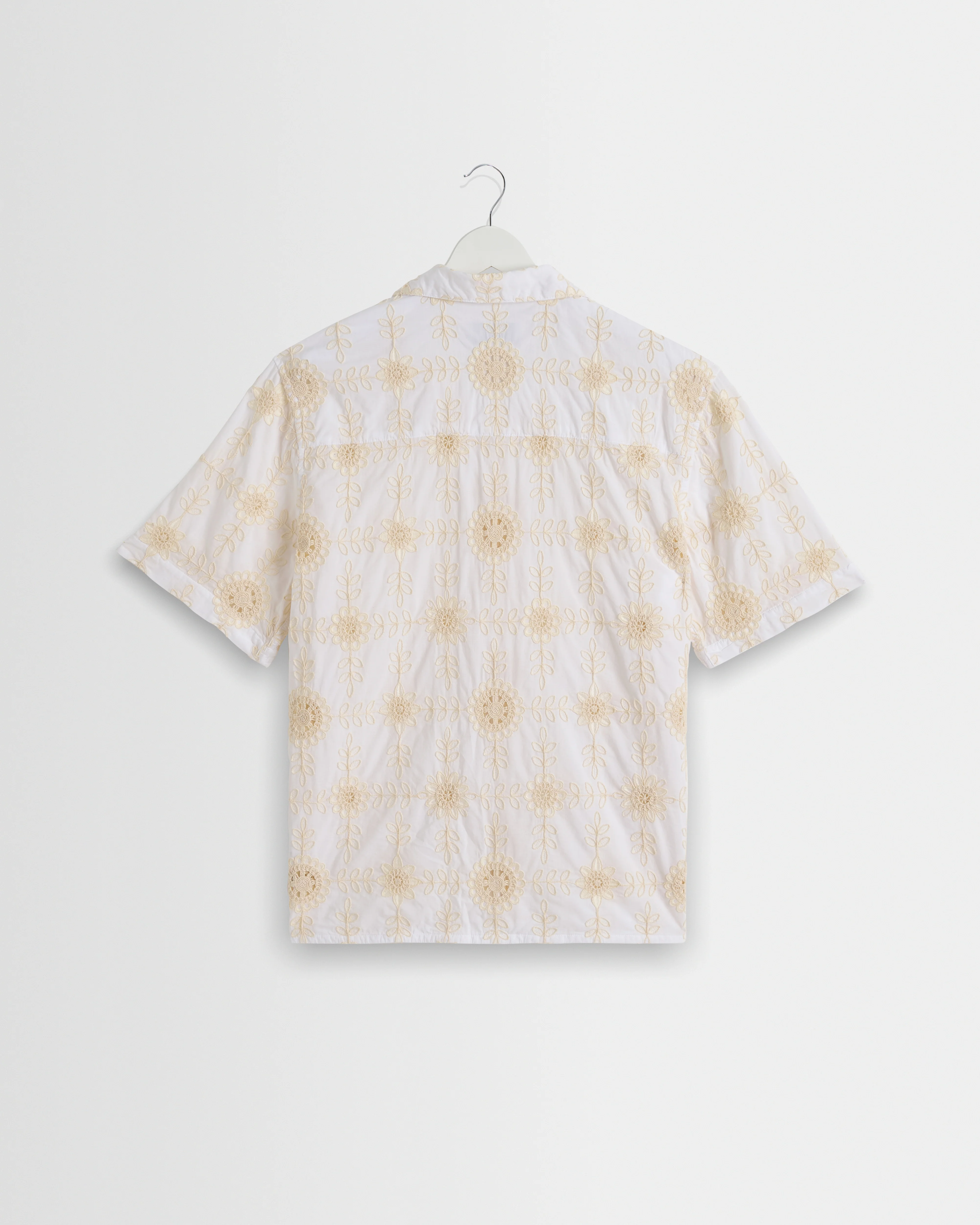 Didcot - White Corded Lace Short-Sleeve Shirt - Image 6