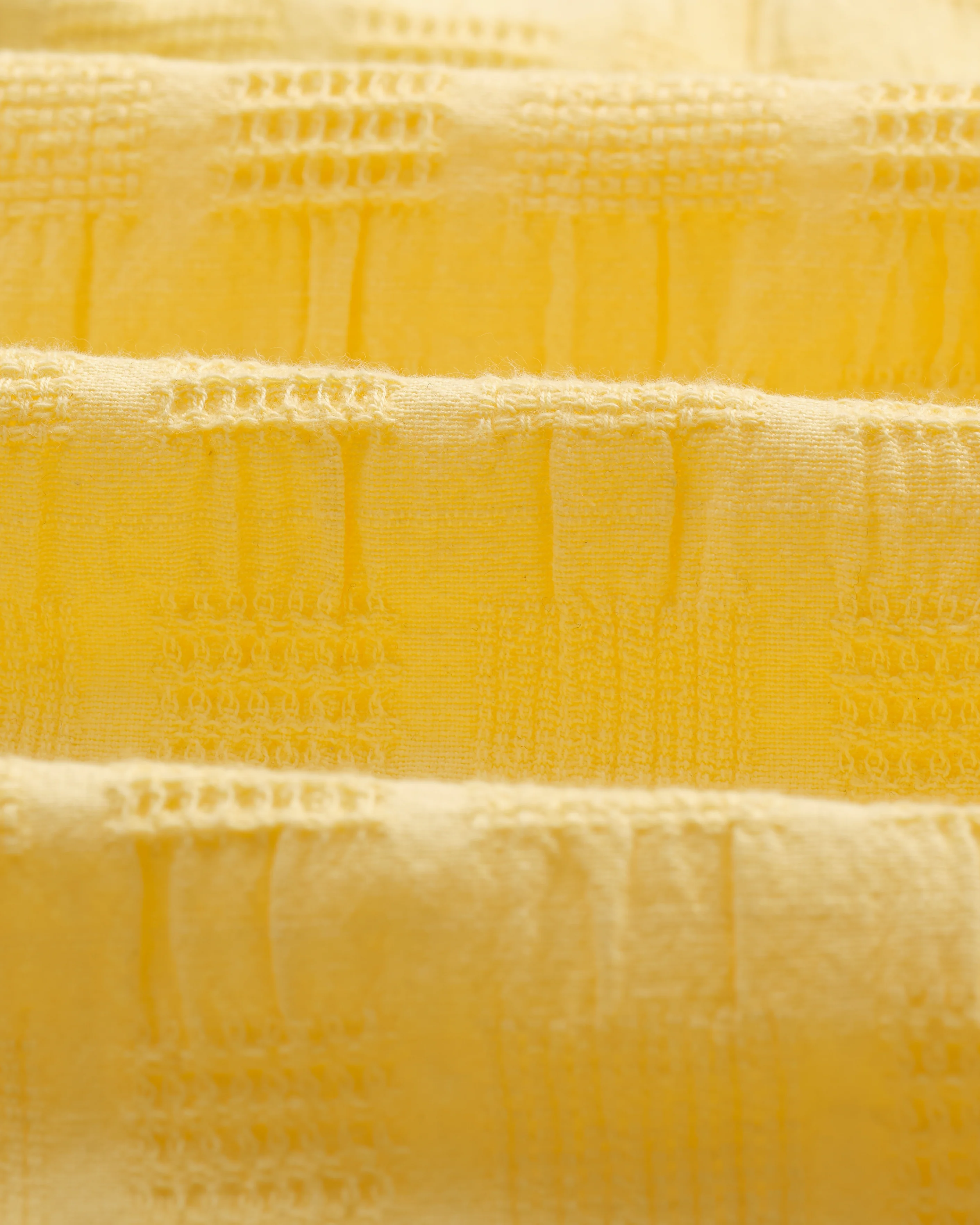 Didcot - Yellow Waffle Seersucker Cotton Short-Sleeve Shirt - Image 11