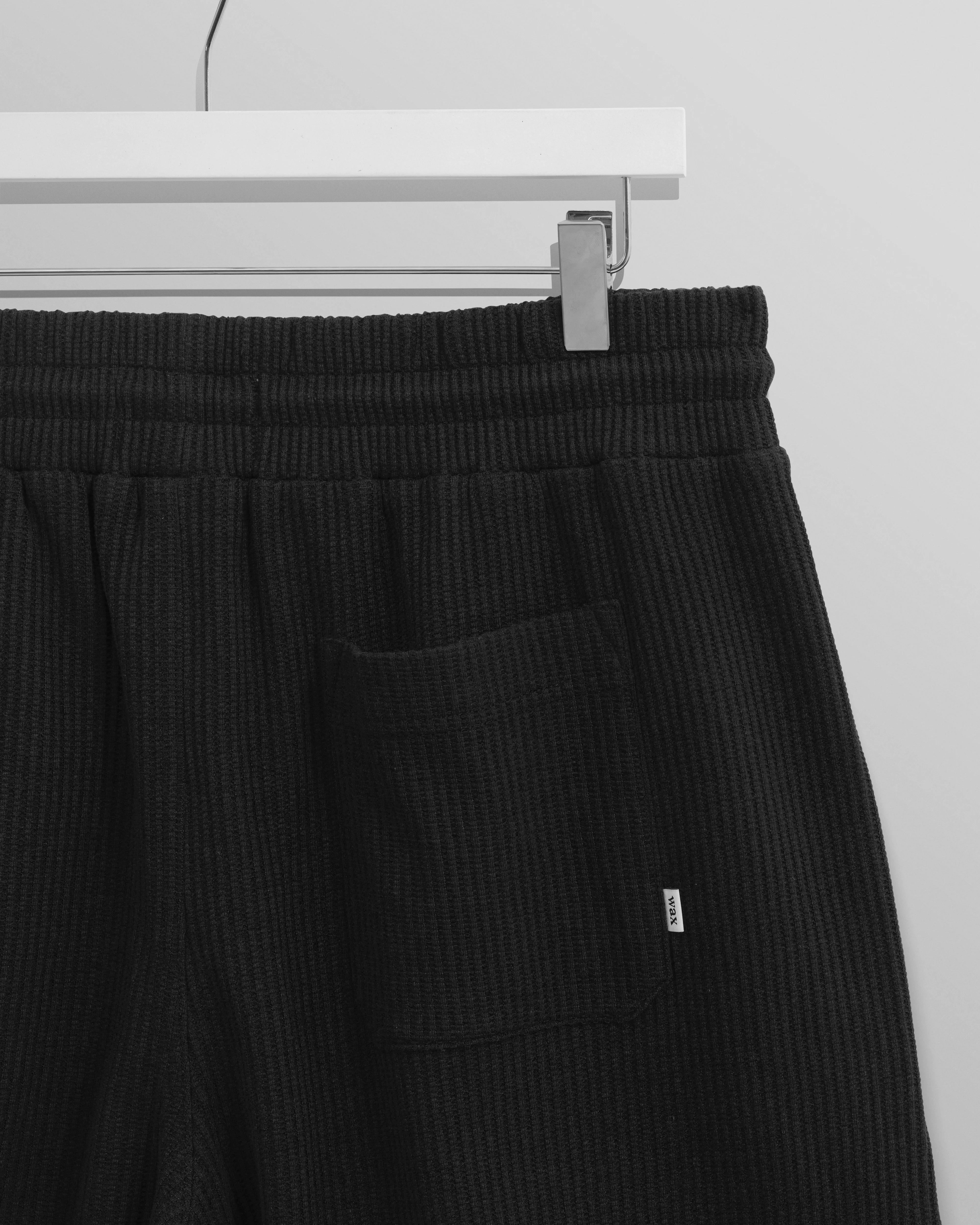 Dudley - Black Textured Waffle Shorts - Image 10