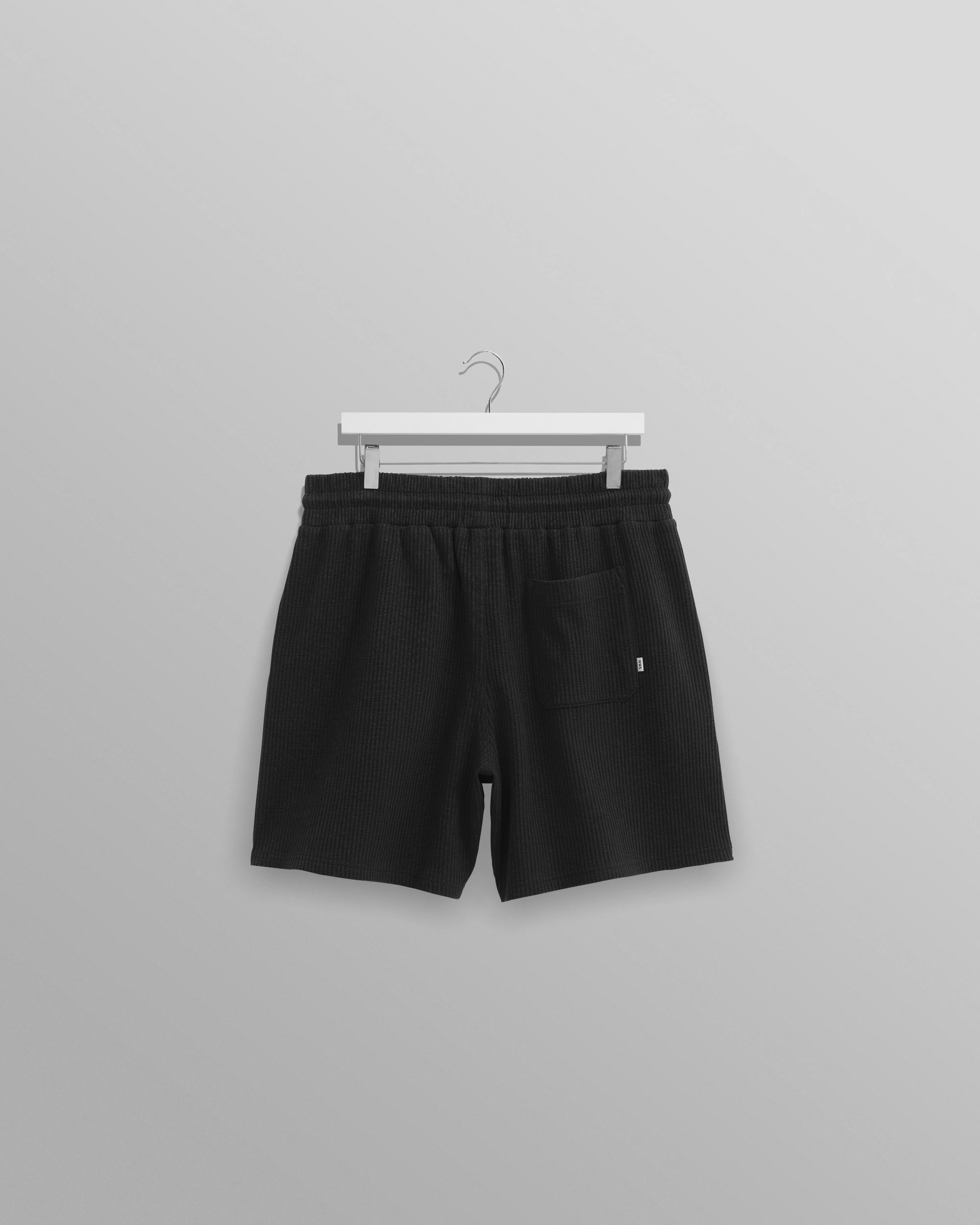 Dudley - Black Textured Waffle Shorts - Image 9