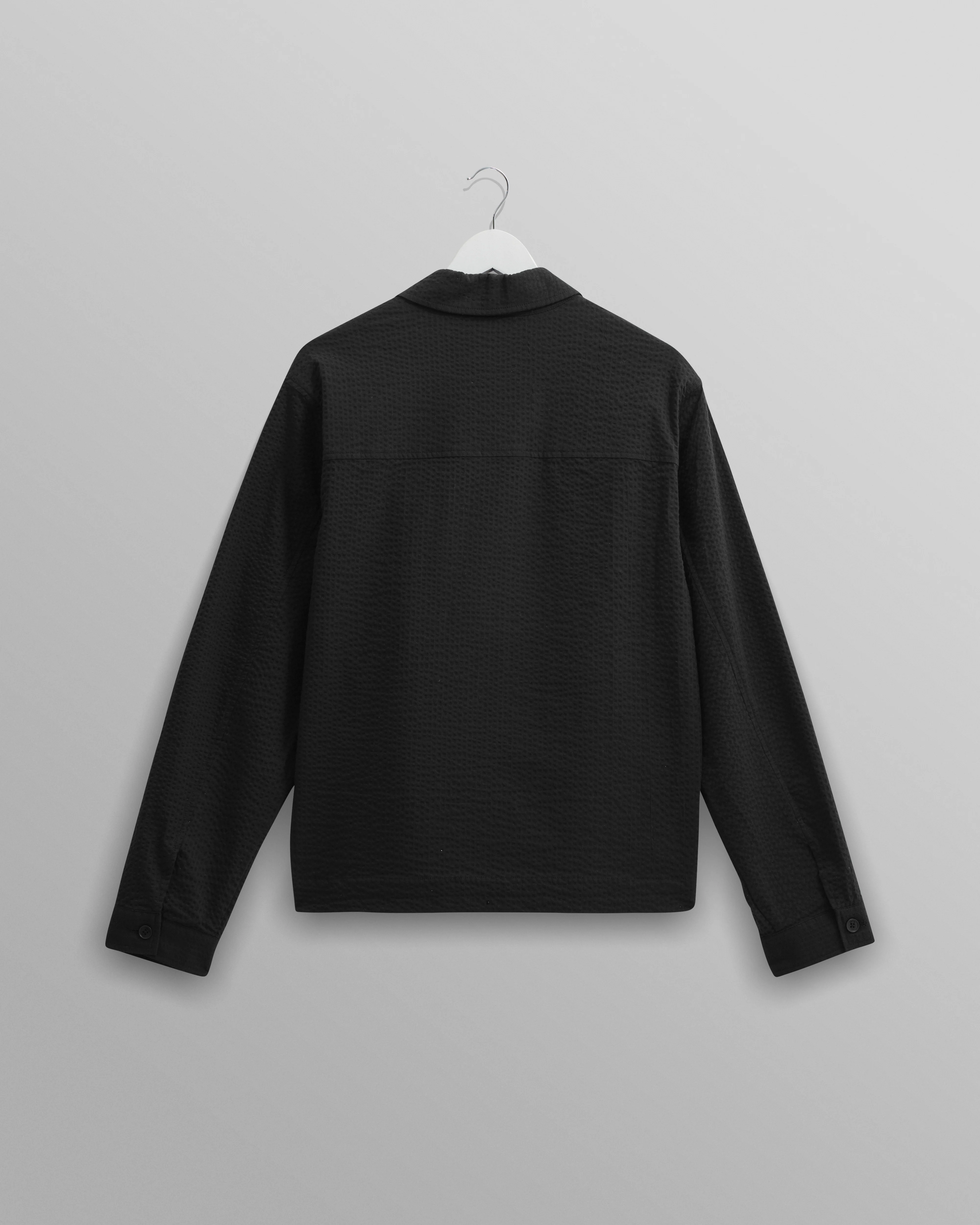 Eldon - Black Cotton Seersucker Jacket - Image 10