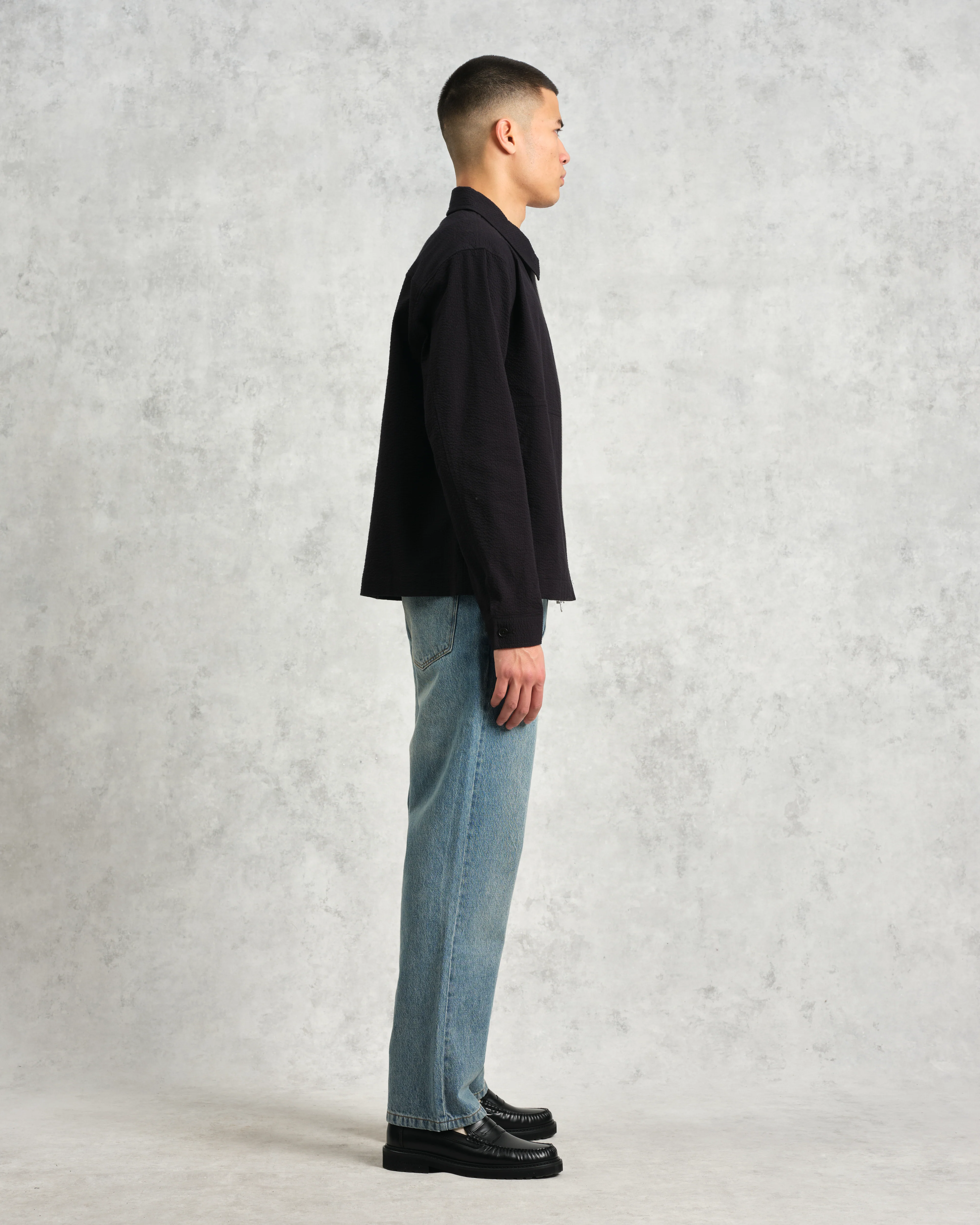 Eldon - Black Cotton Seersucker Jacket - Image 6
