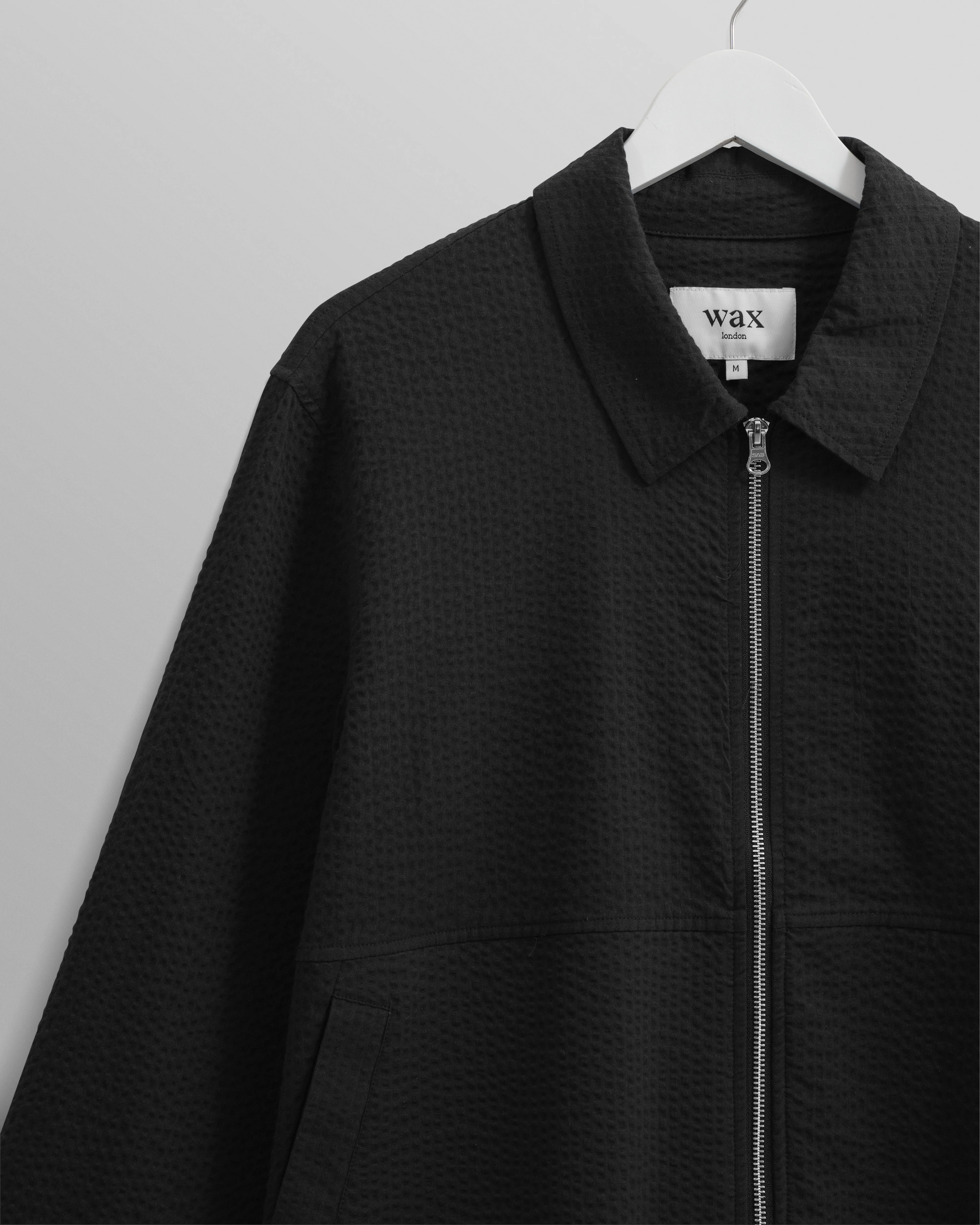 Eldon - Black Cotton Seersucker Jacket - Image 9