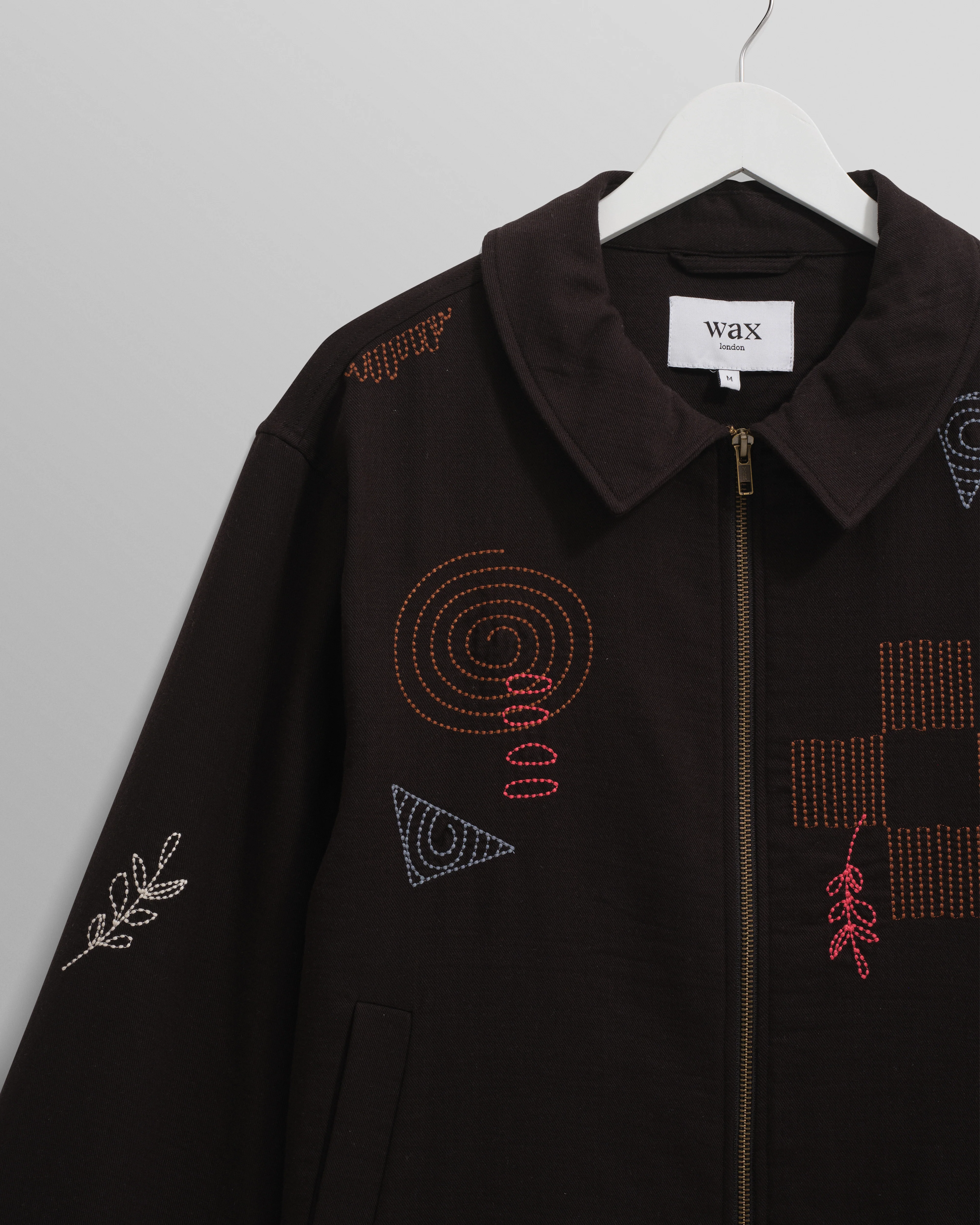 Eldon - Black Doodle Embroidered Cotton Jacket - Image 9