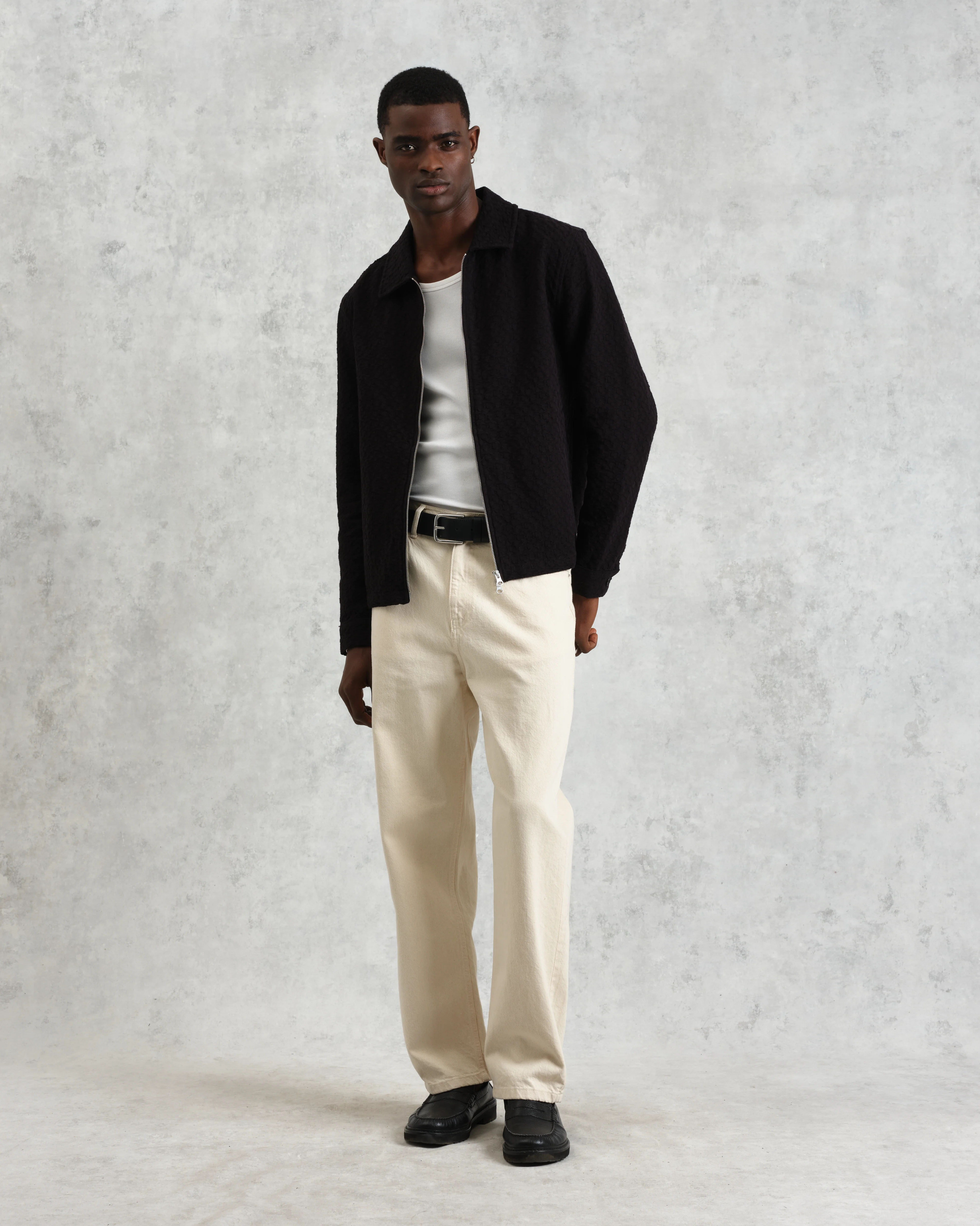 Eldon - Black Floral Diamond Cotton Jacket - Image 5