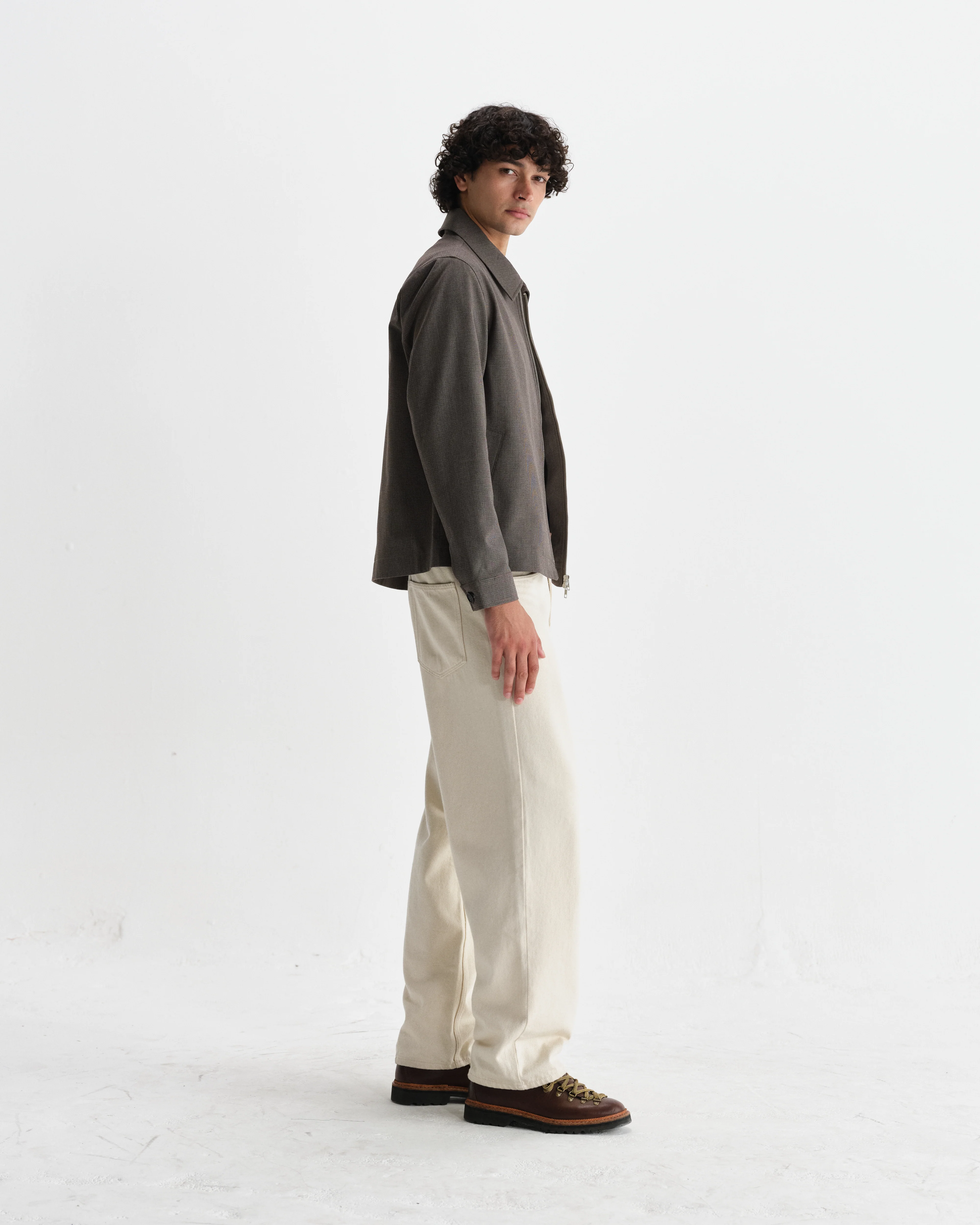 Eldon - Brown Micro Puppytooth Jacket - Image 5