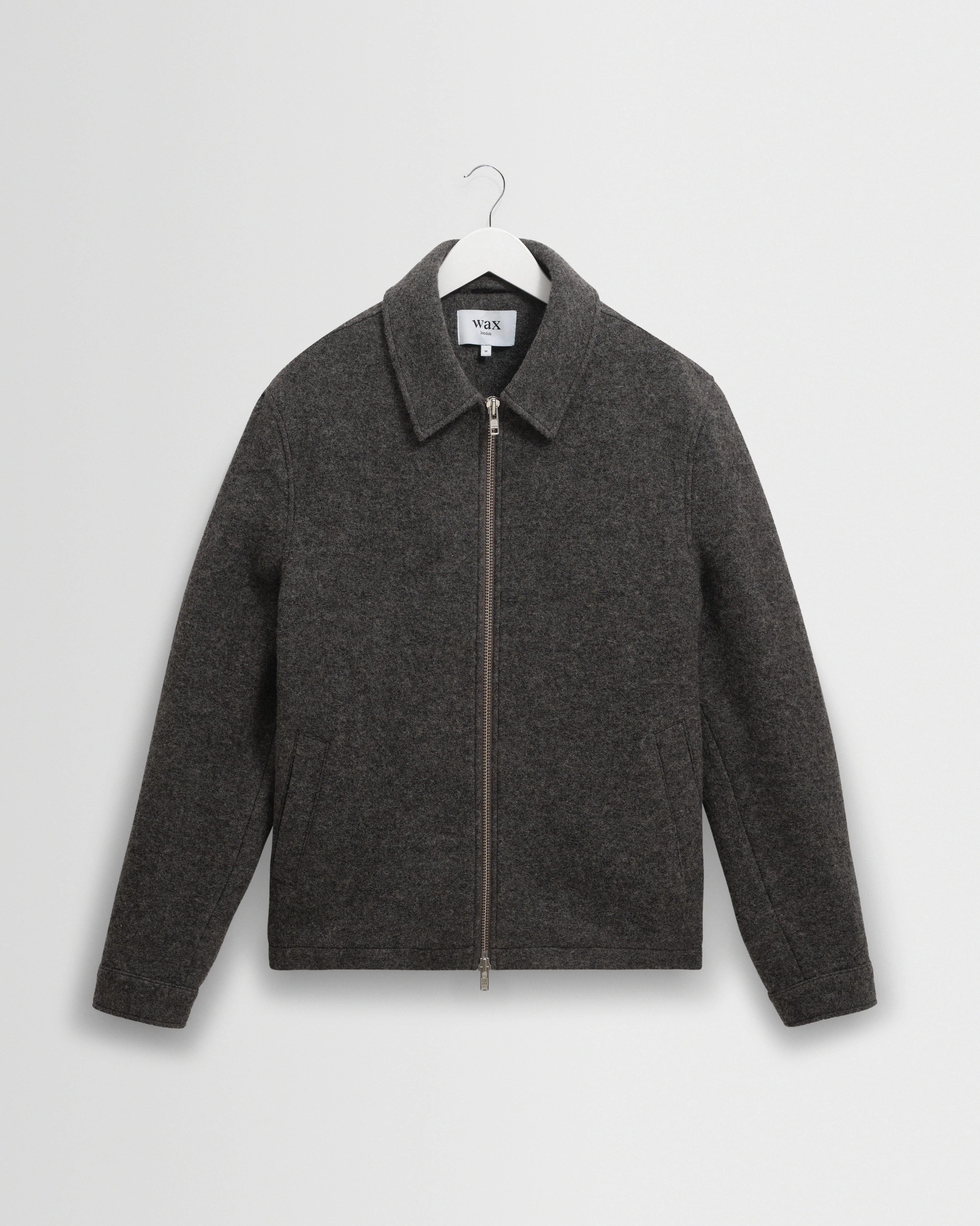 Eldon - Mid Grey Boiled Wool Jacket