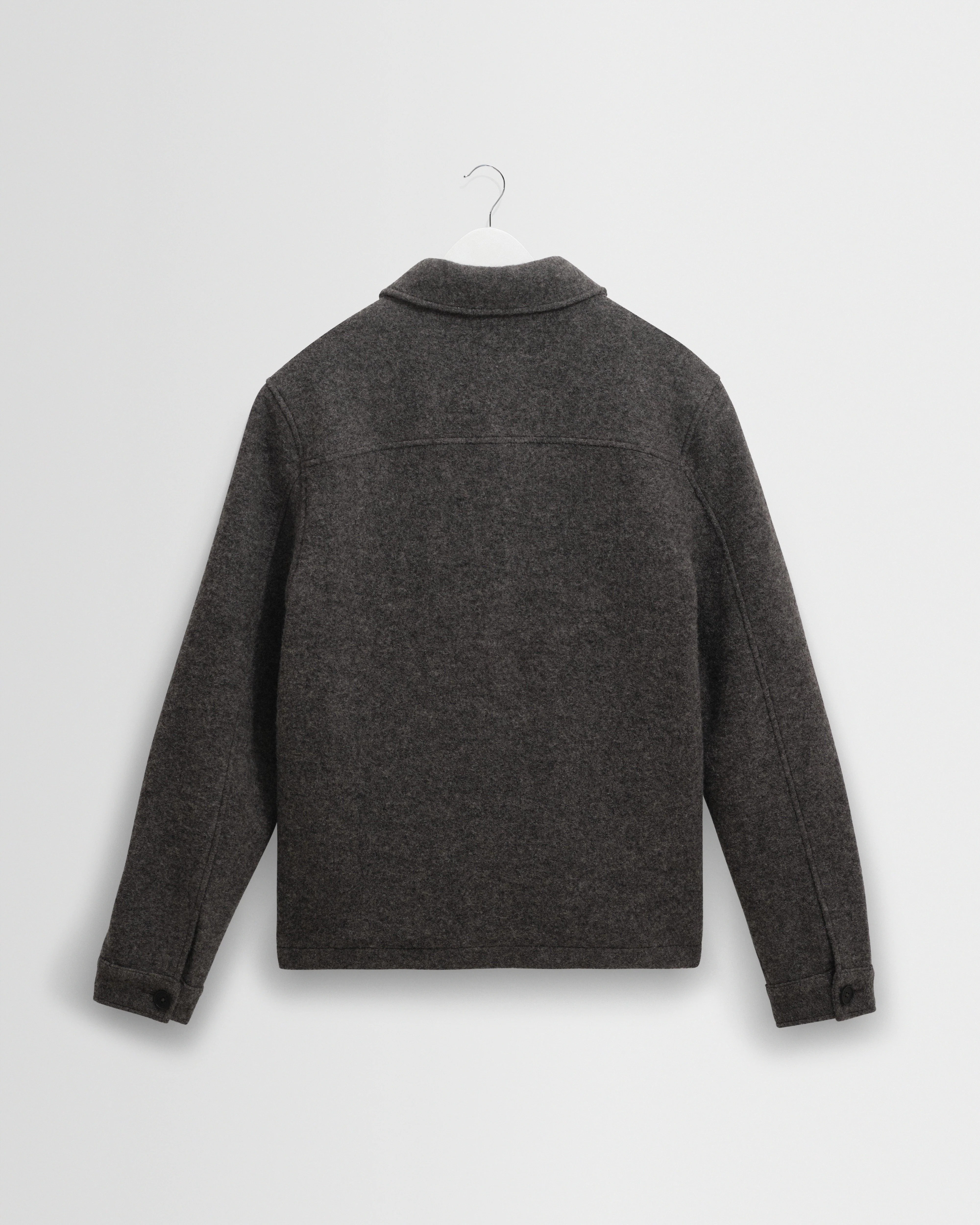 Eldon - Mid Grey Boiled Wool Jacket - Image 8
