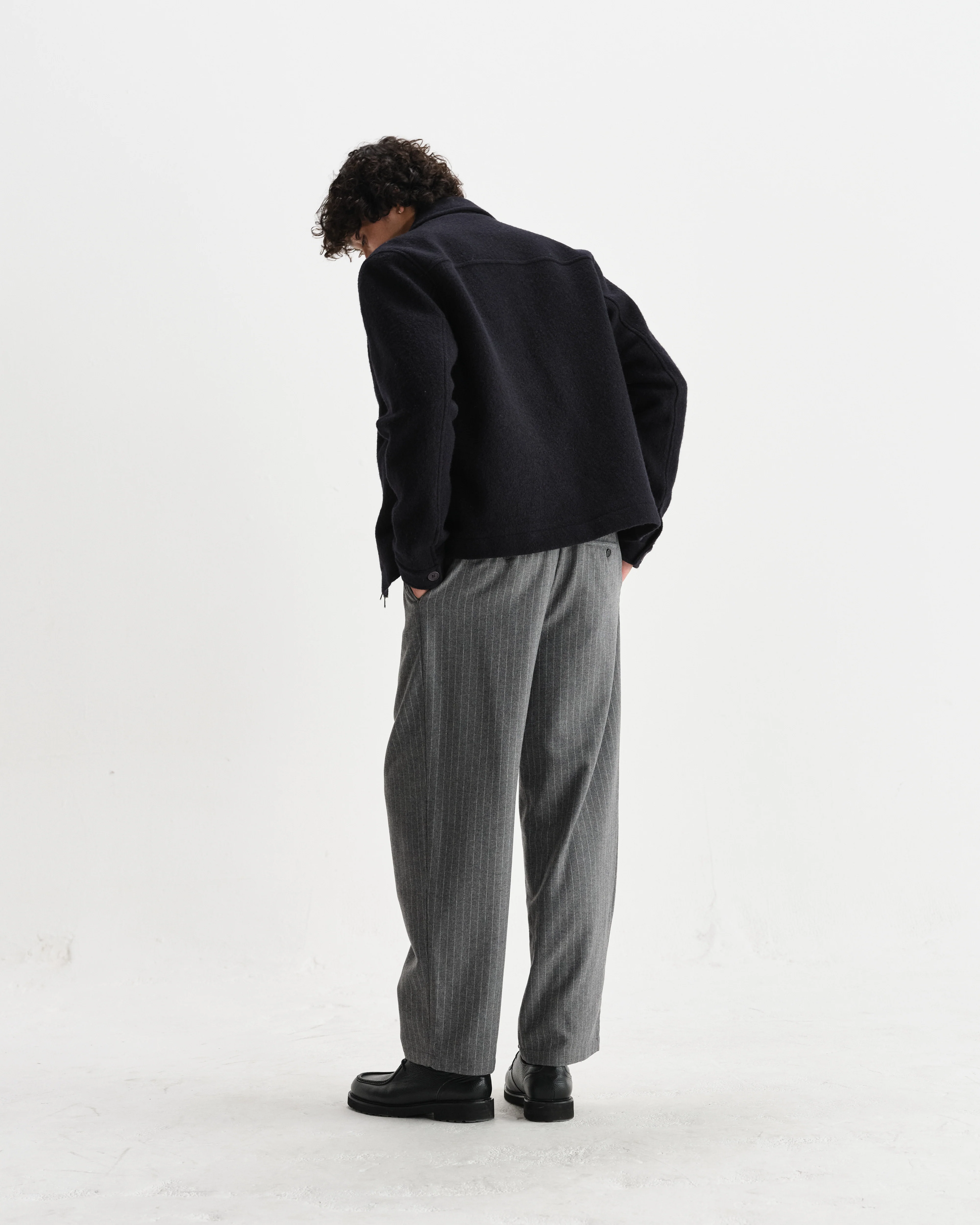 Eldon - Midnight Navy Boiled Wool Jacket - Image 6
