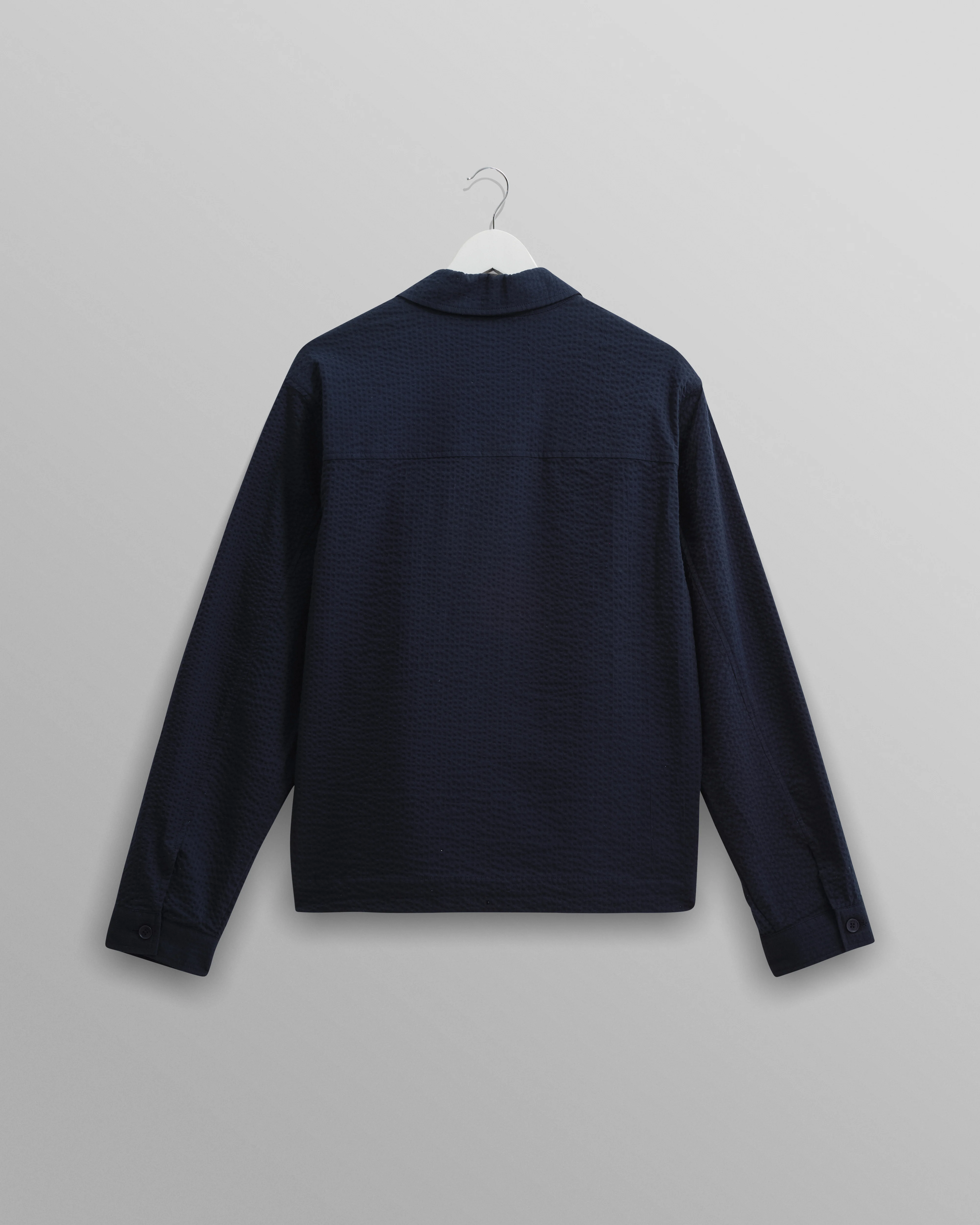 Eldon - Navy Cotton Seersucker Jacket - Image 9