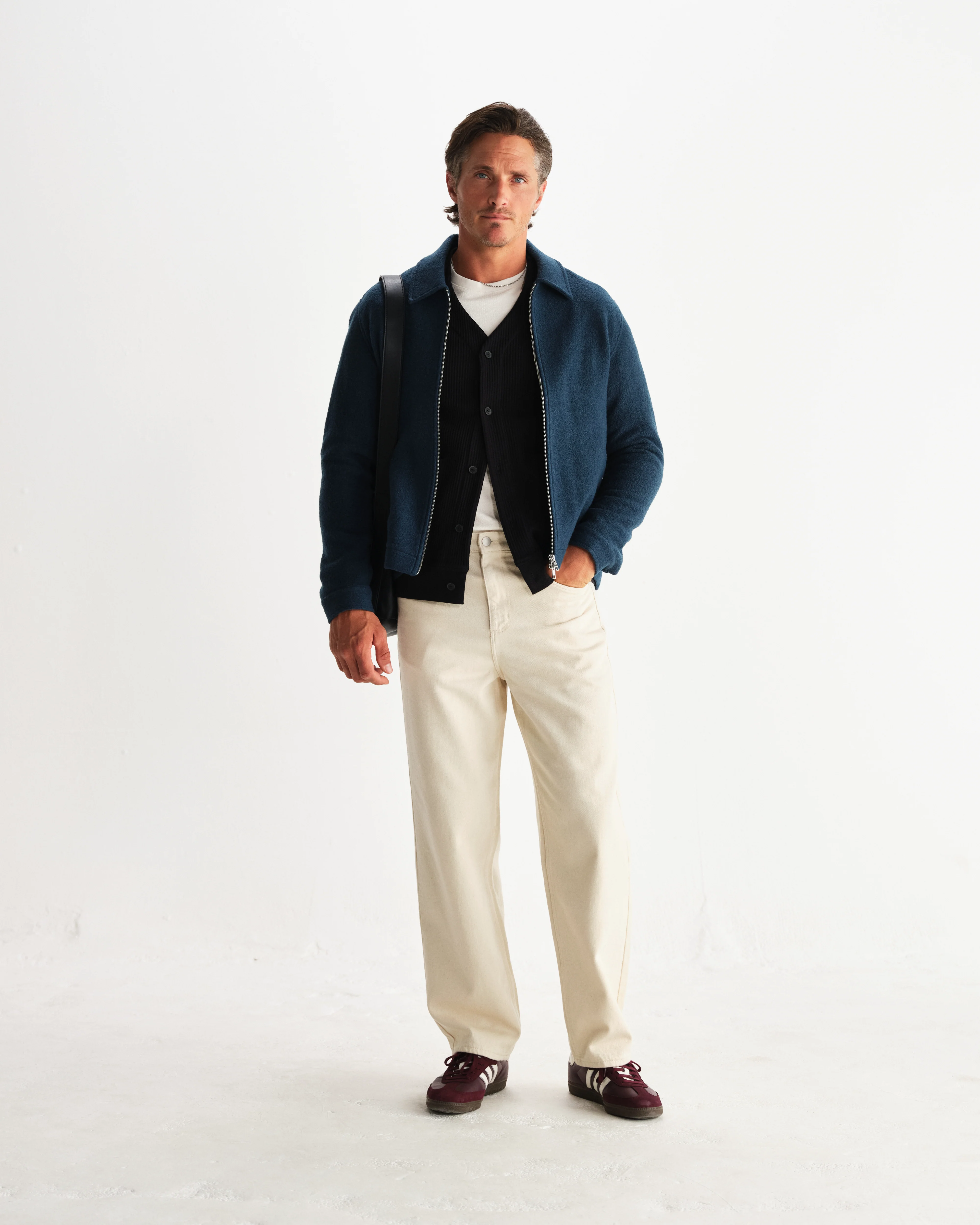 Eldon - Teal Boiled Wool Jacket - Image 4