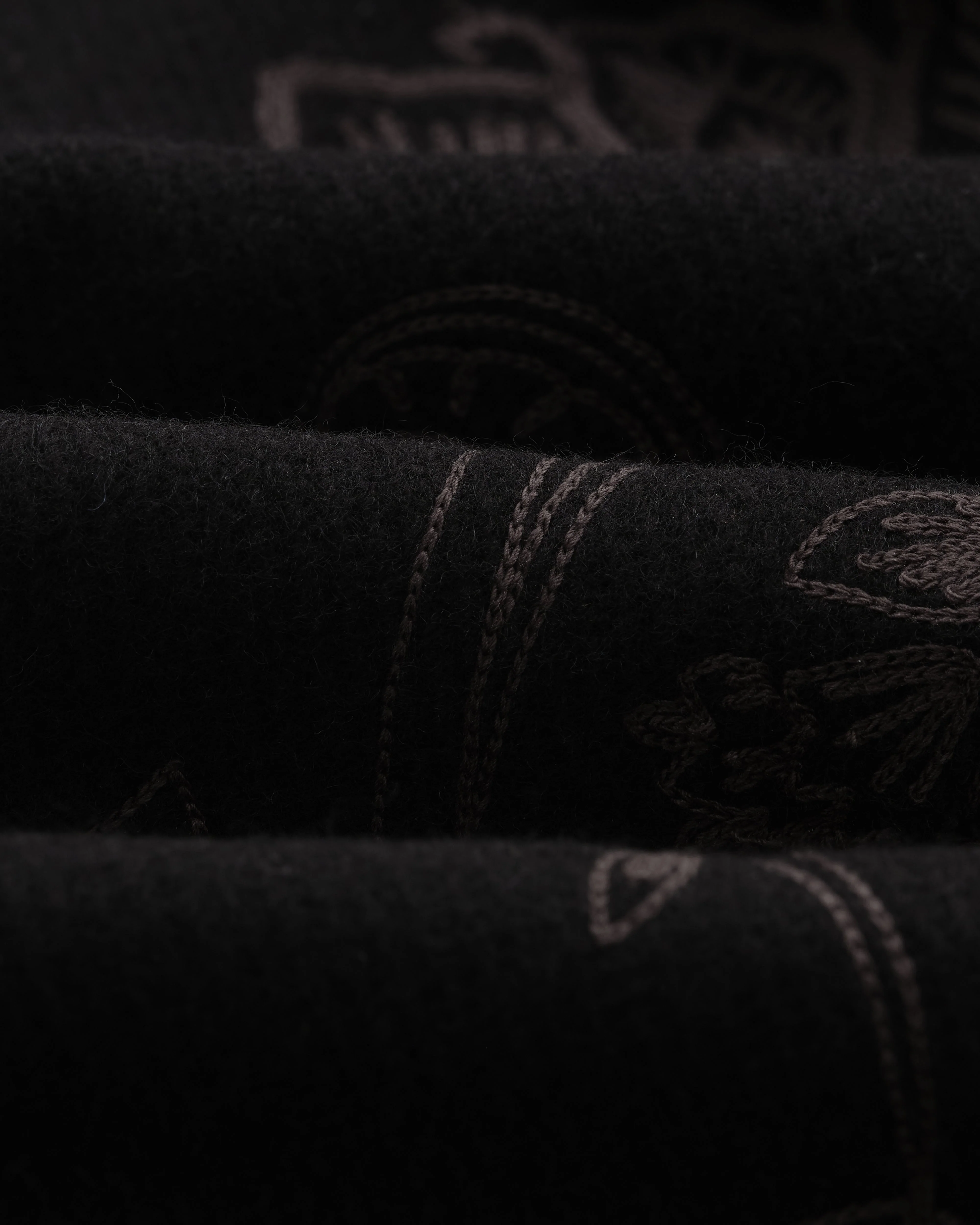 Elm - Black Floral Embroidered Wool Jacket - Image 10
