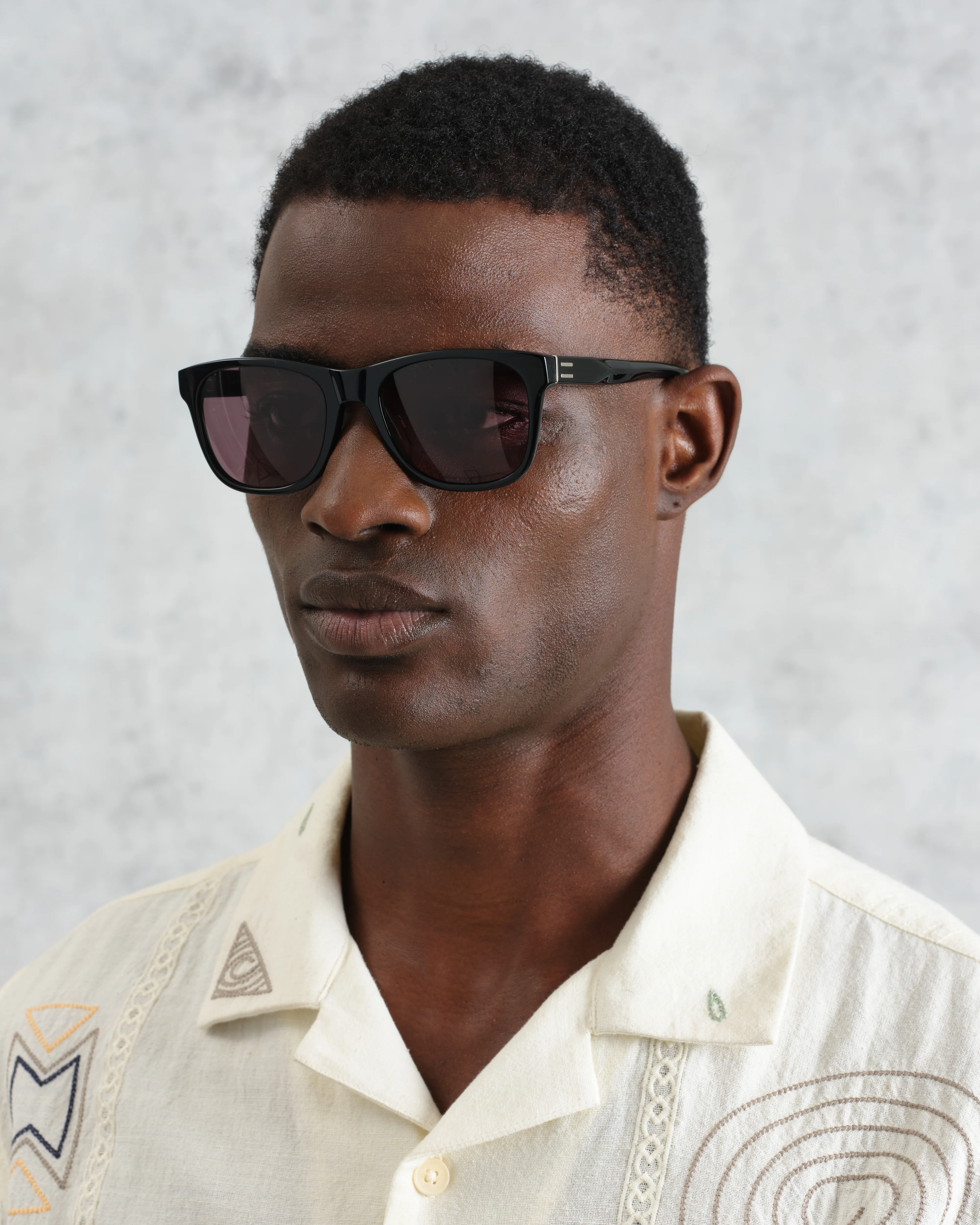 Eltham - Black Acetate Square Sunglasses - Image 2