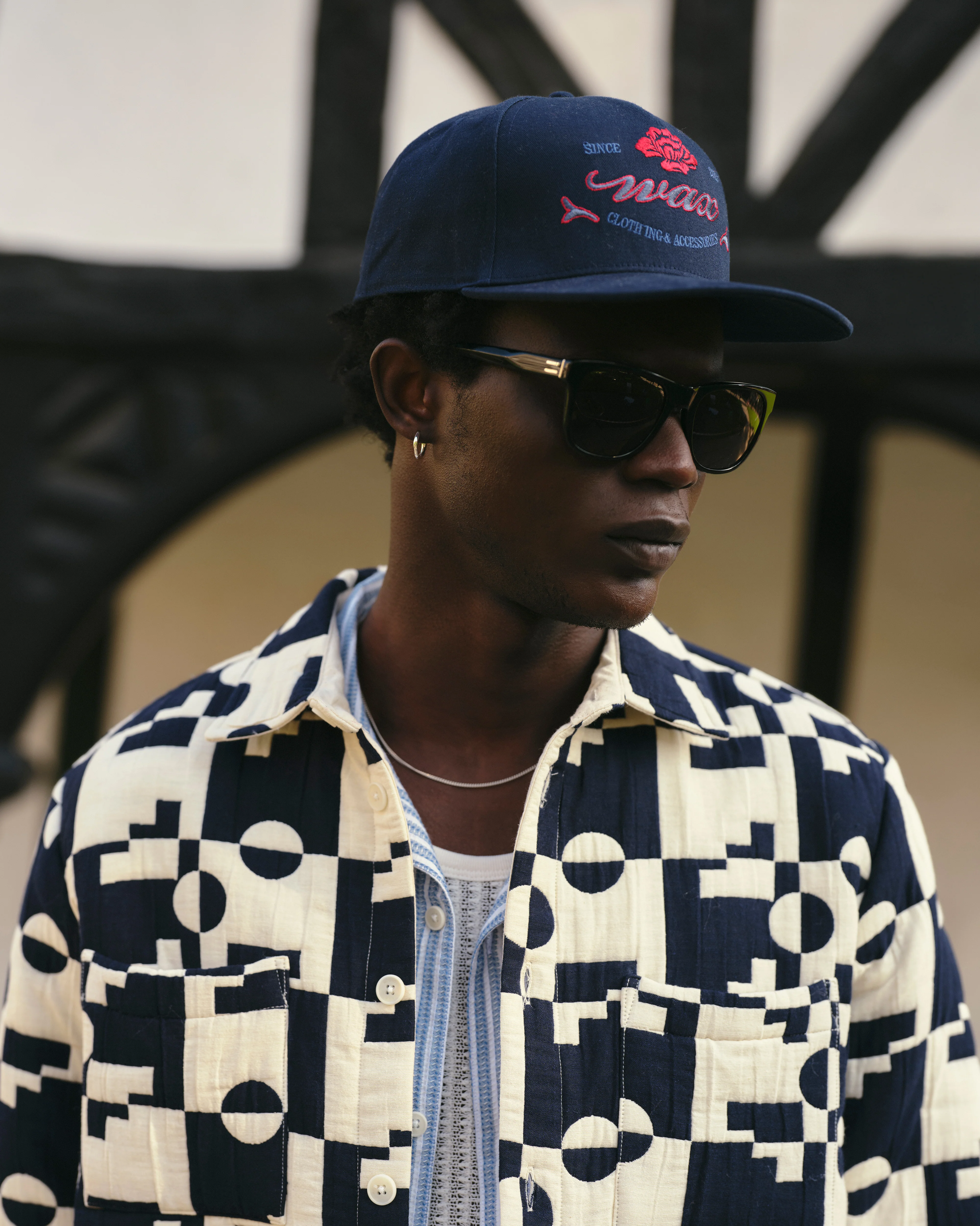Farrell - Navy Cotton Trucker Cap - Image 2