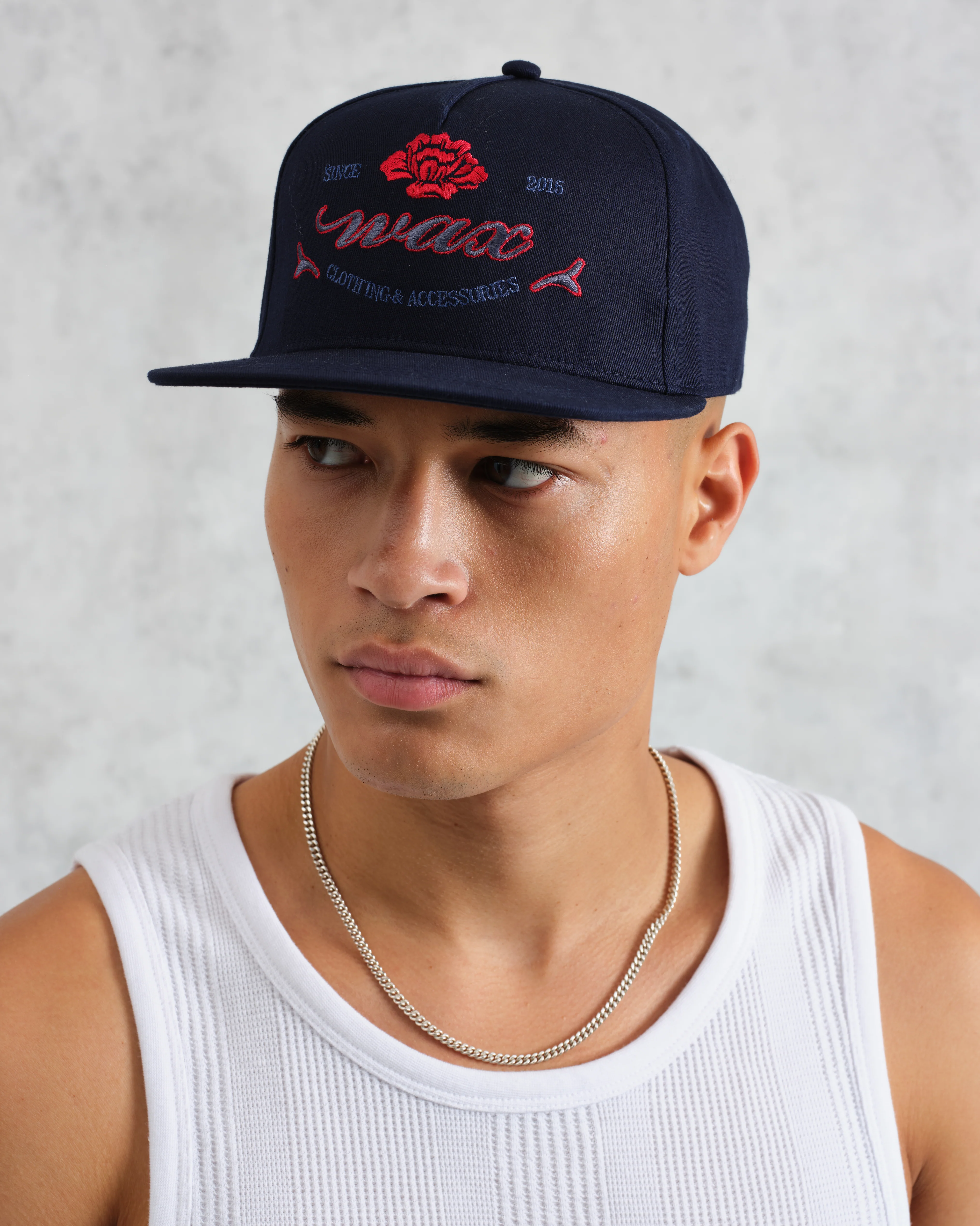 Farrell - Navy Cotton Trucker Cap - Image 3