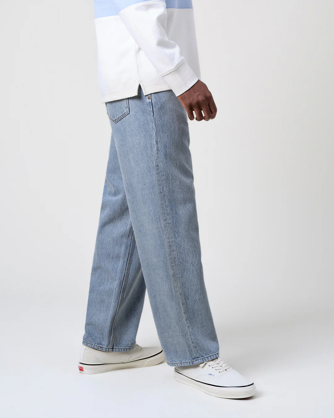 Felix - Light Blue Wash Loose Fit Denim Jeans - Image 3