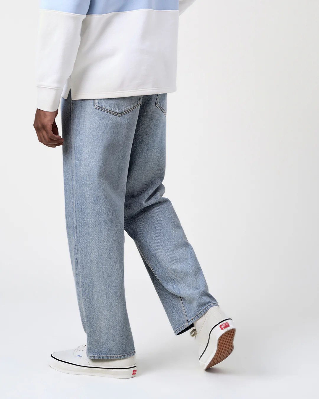 Felix - Light Blue Wash Loose Fit Denim Jeans - Image 4