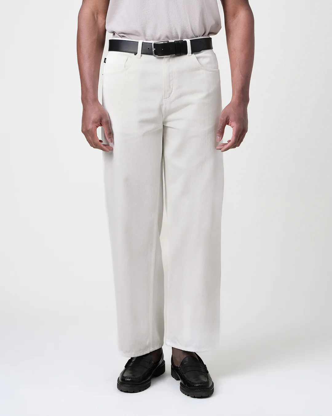 Felix - Off White Loose Fit Denim Jeans - Image 3