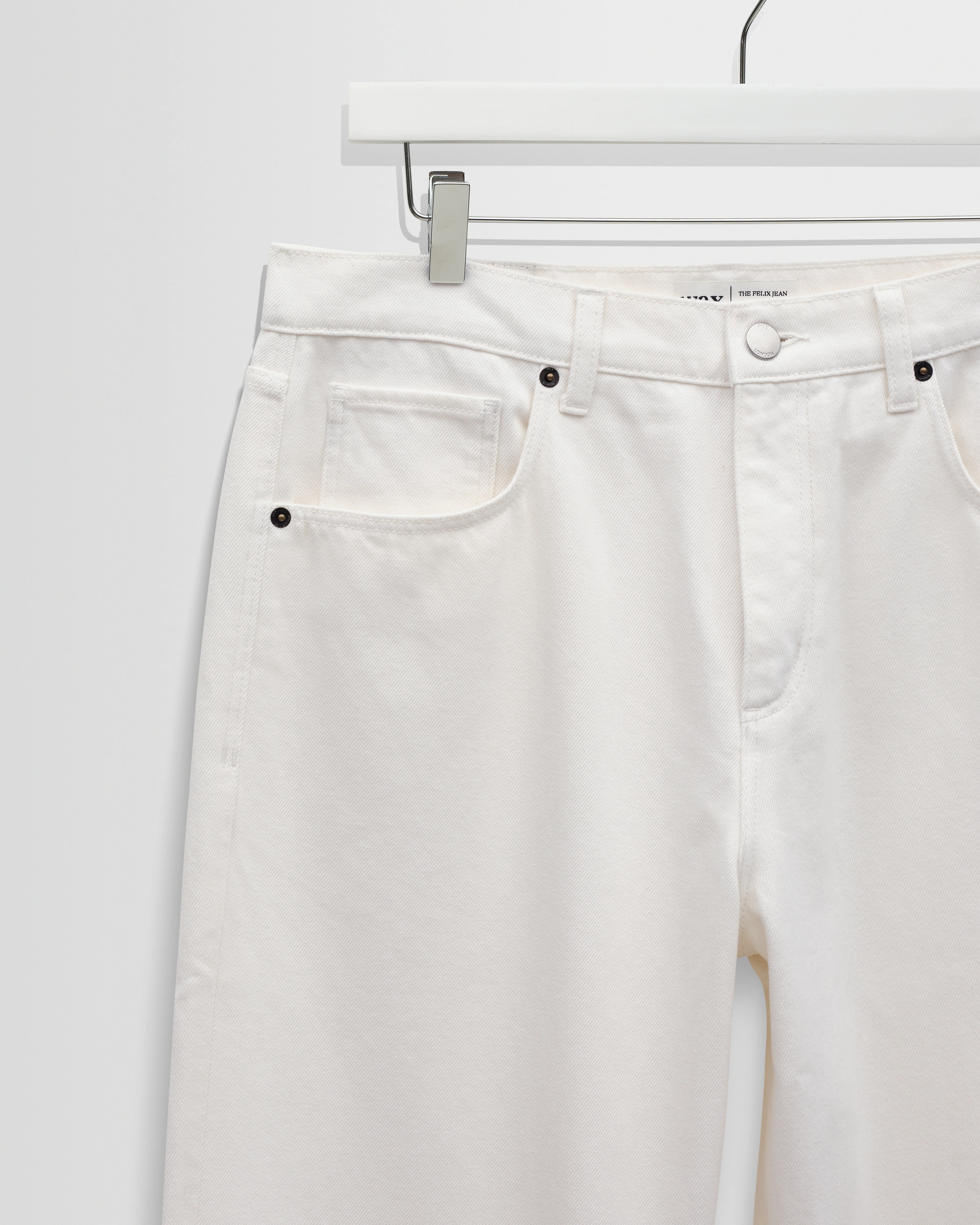 Felix - Off White Loose Fit Denim Jeans - Image 6