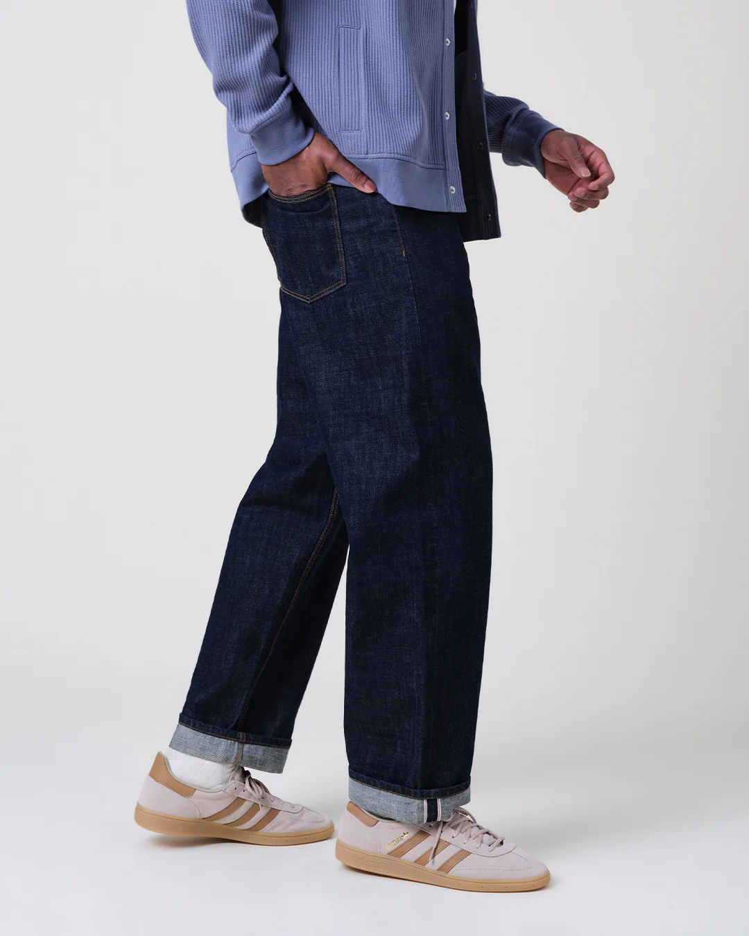 Felix - Rinse Wash Selvedge Loose Fit Denim Jeans - Image 5
