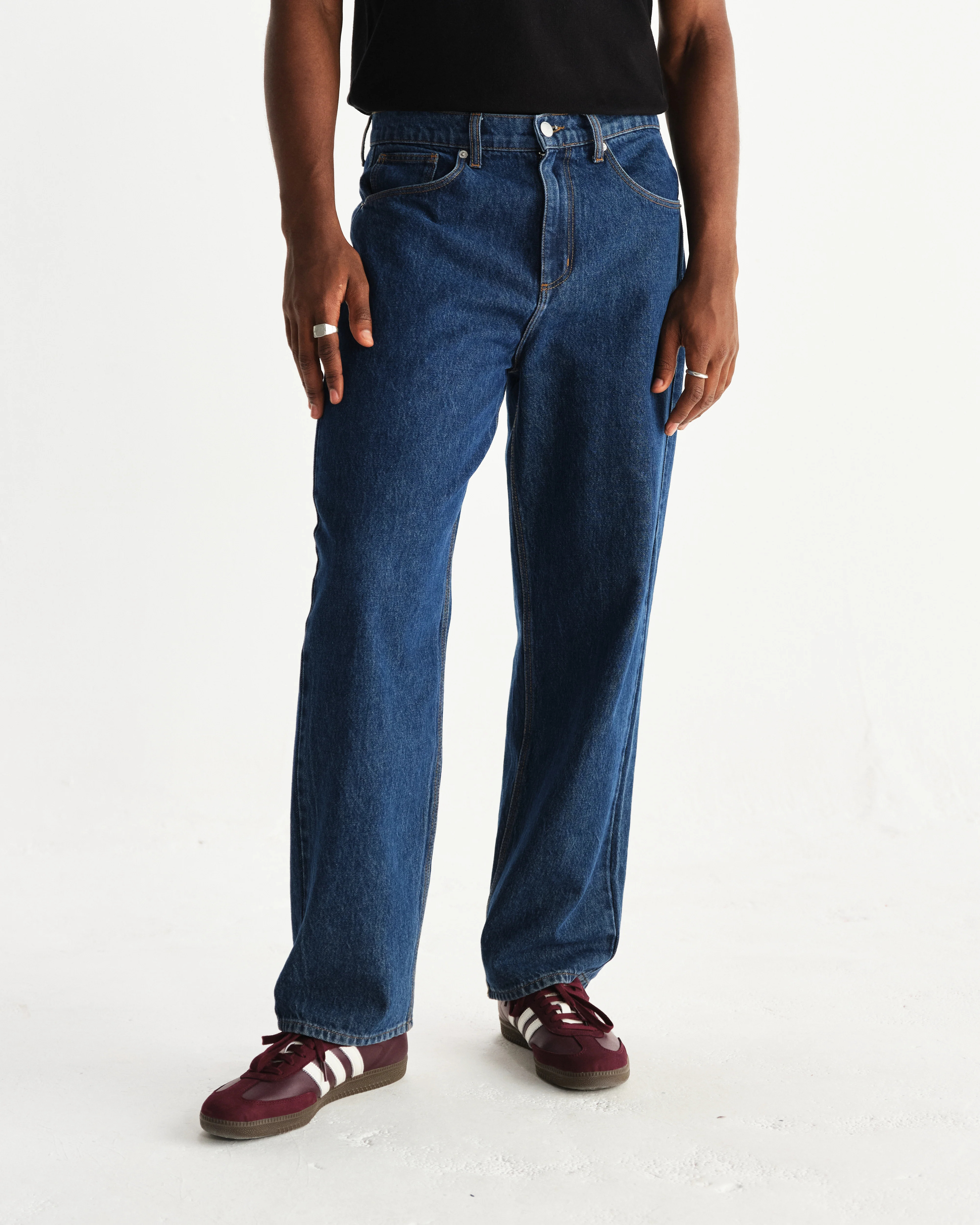Felix - Vintage 90s Blue Wash Loose Fit Denim Jeans - Image 3