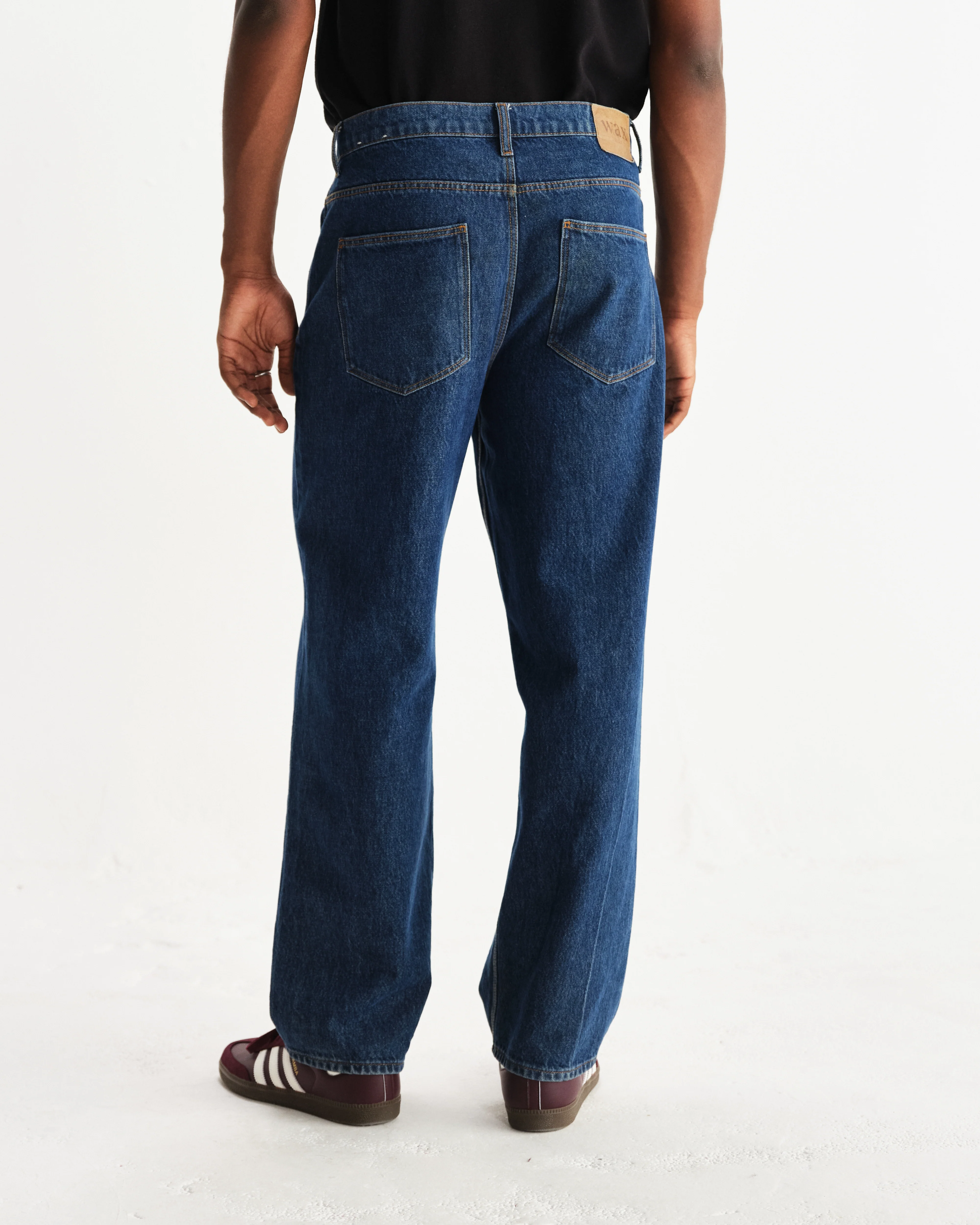 Felix - Vintage 90s Blue Wash Loose Fit Denim Jeans - Image 5