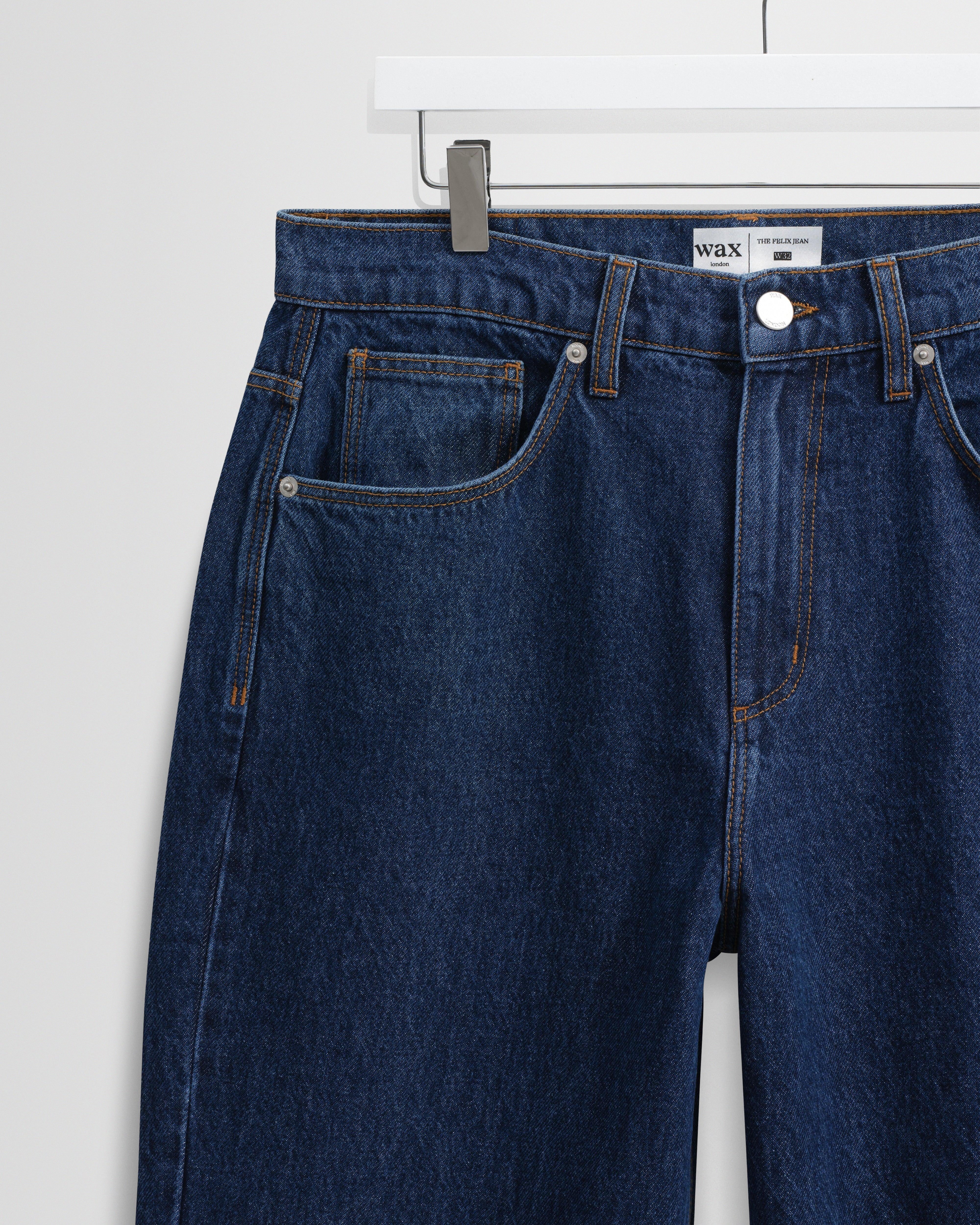 Felix - Vintage 90s Blue Wash Loose Fit Denim Jeans - Image 7