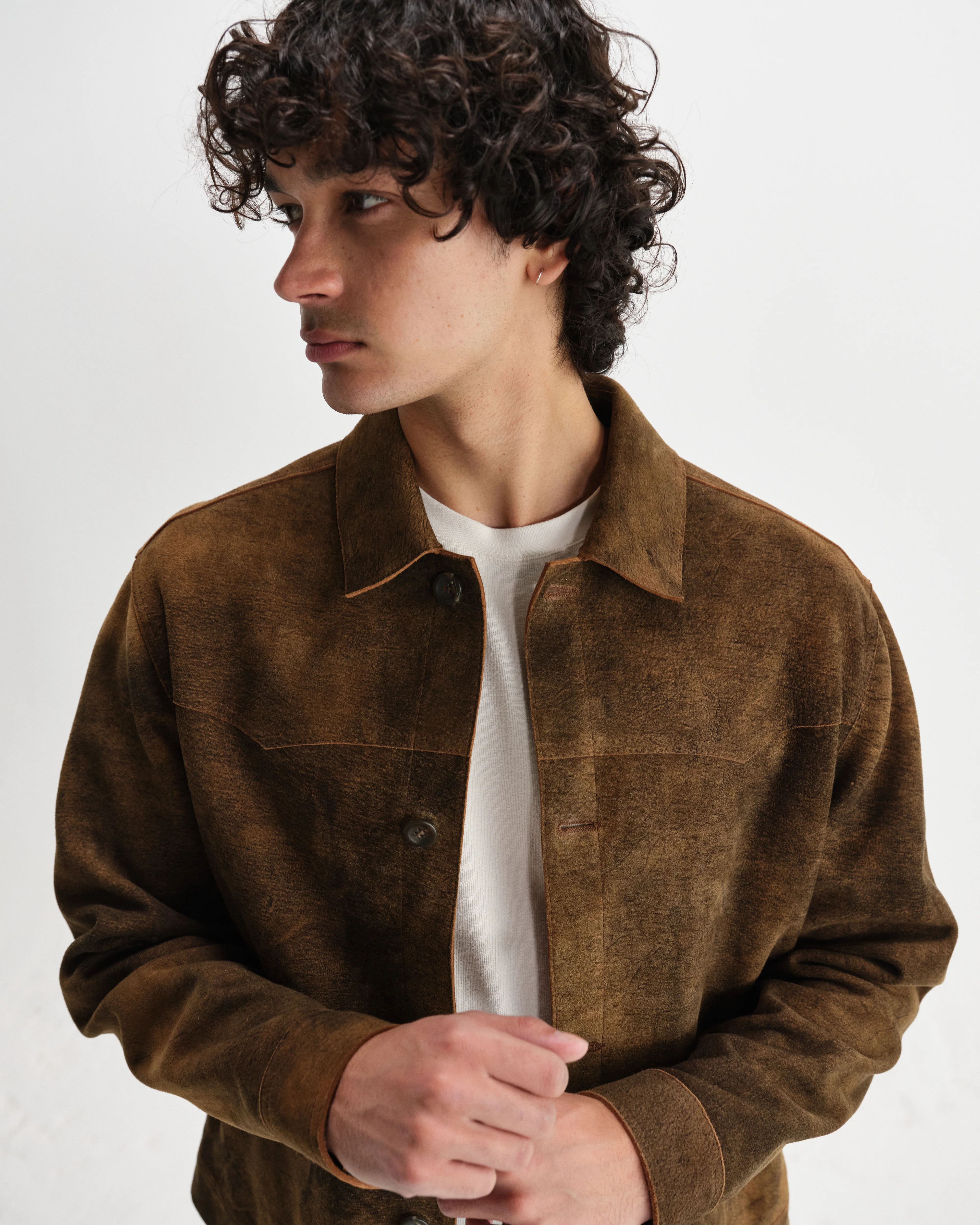 Fen - Tonal Brown Suede Jacket - Image 3